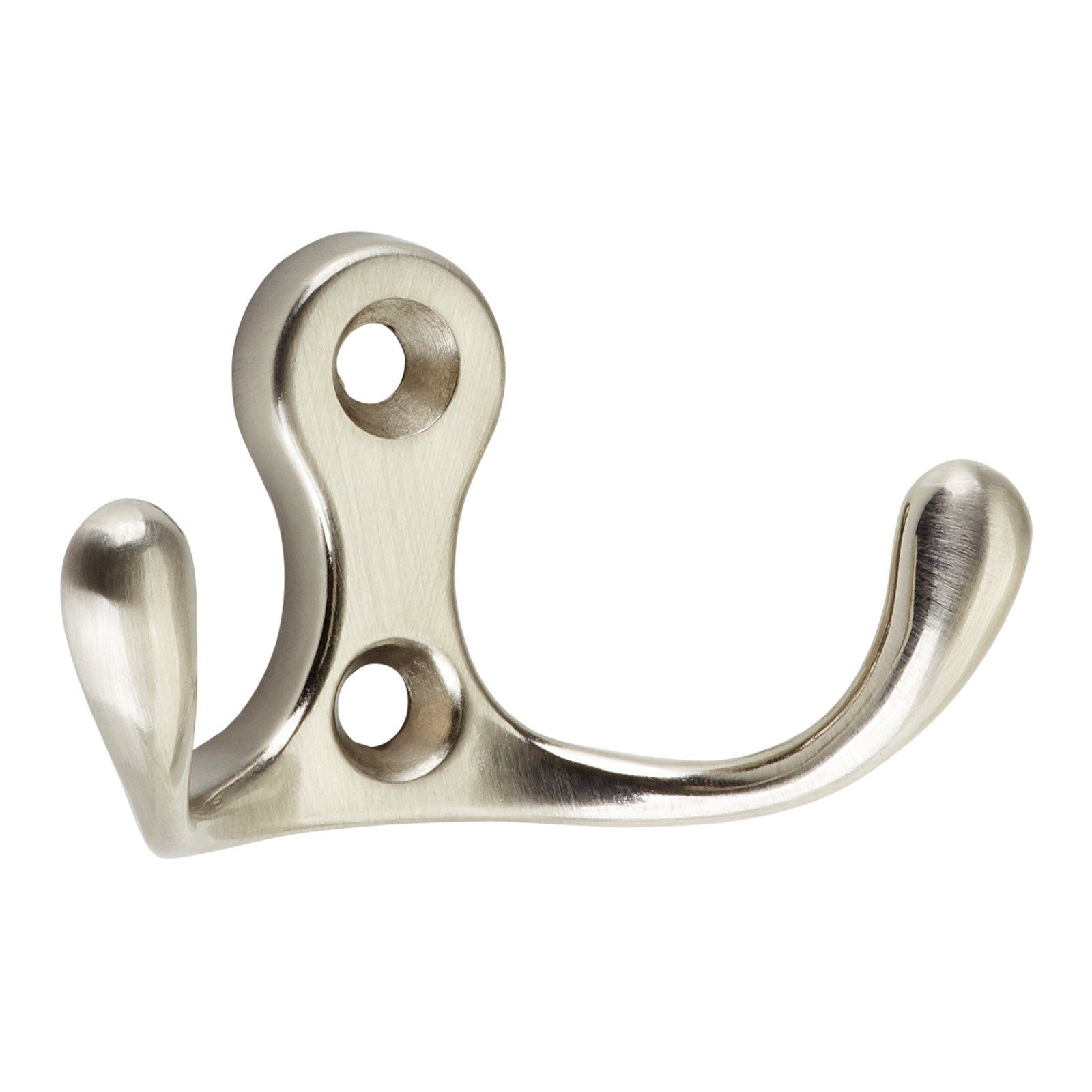 SO-TECH® Garderobenhaken 2-fach Kleiderhaken MAREEN 29 x 51 x 23,5 mm, BA 17 mm (1 St), Metall massiv, Edelstahloptik von SO-TECH®