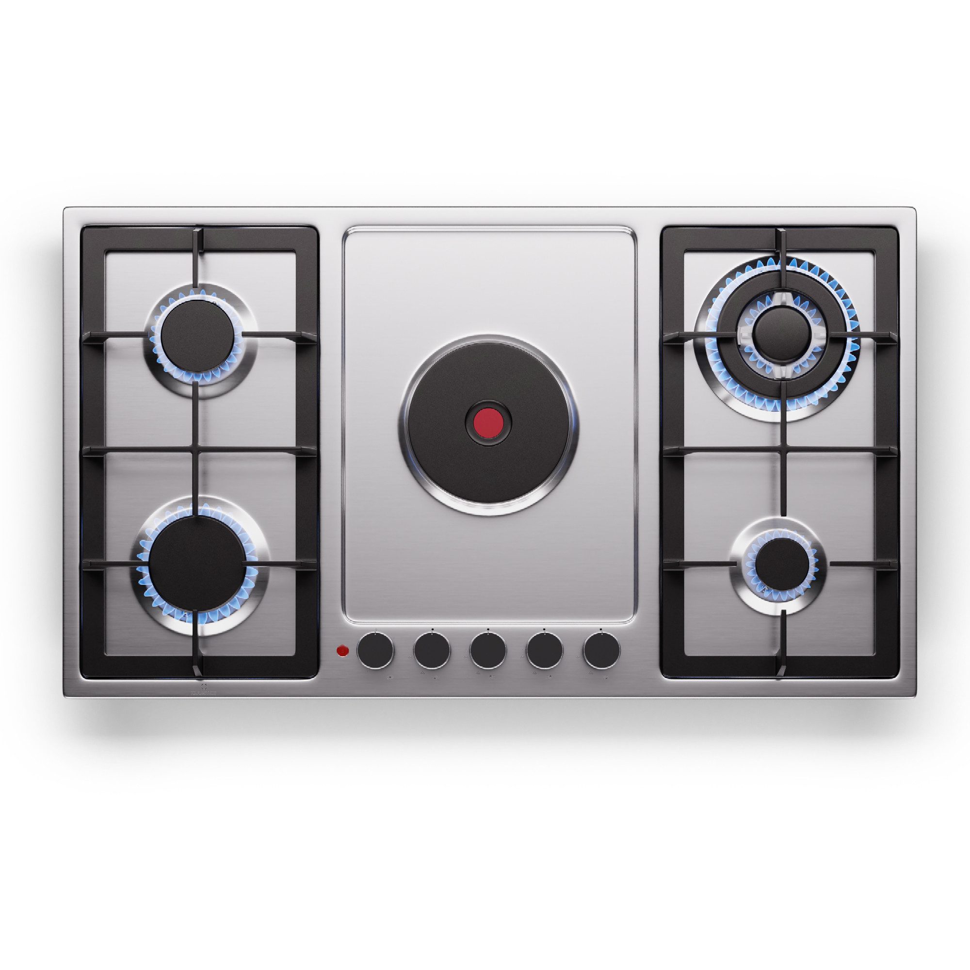Klarstein Gas-Kochfeld MultiChef CP11-M.C5-HotPlat-SS, Kochfelder Elektro Kochfeld Gas Hob 5 Zone
