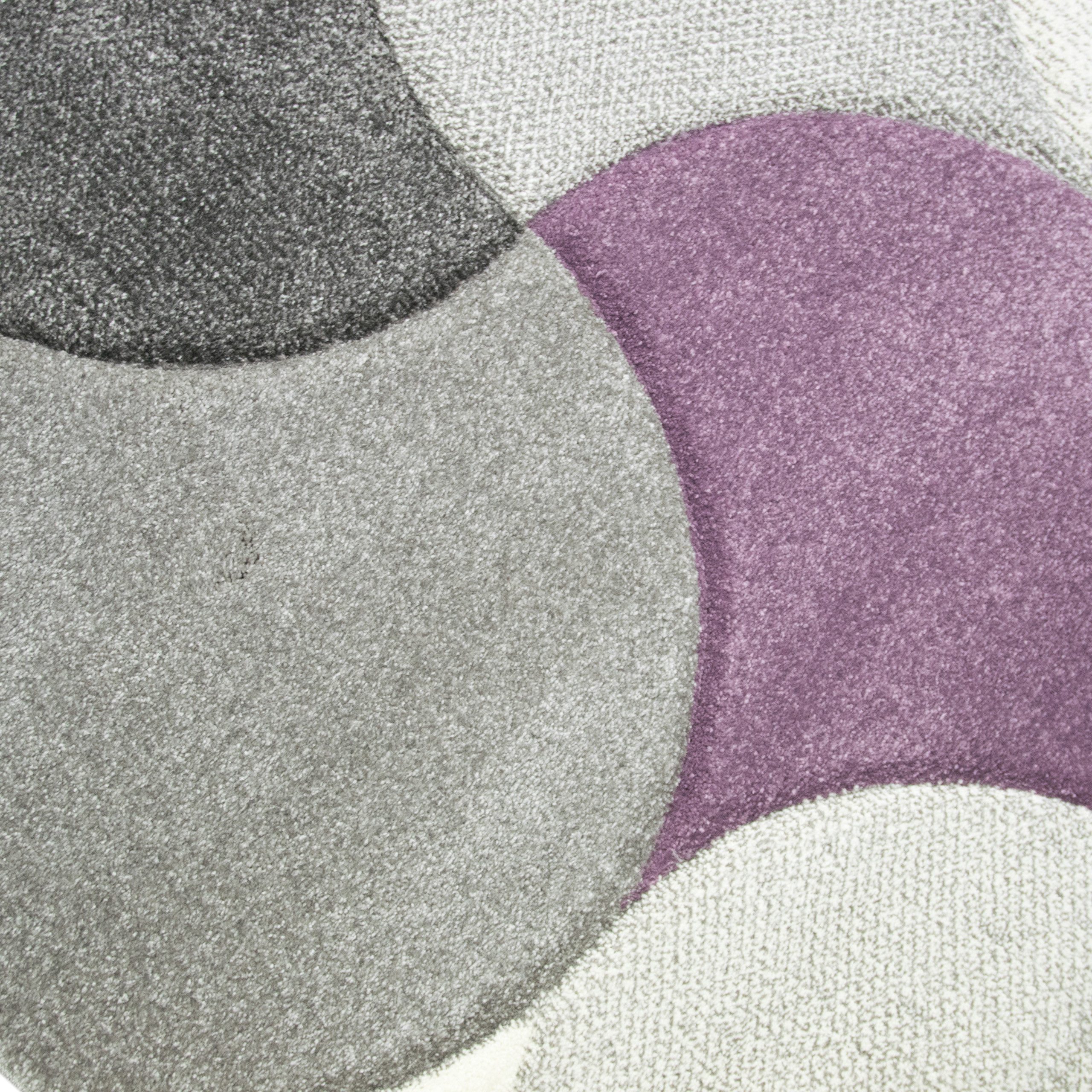 Carpetia Teppich Moderner Teppich mit Konturenschnitt, rechteckig, Höhe: 13 mm, mehrfarbiges Muster in modernen Farbkombinationen