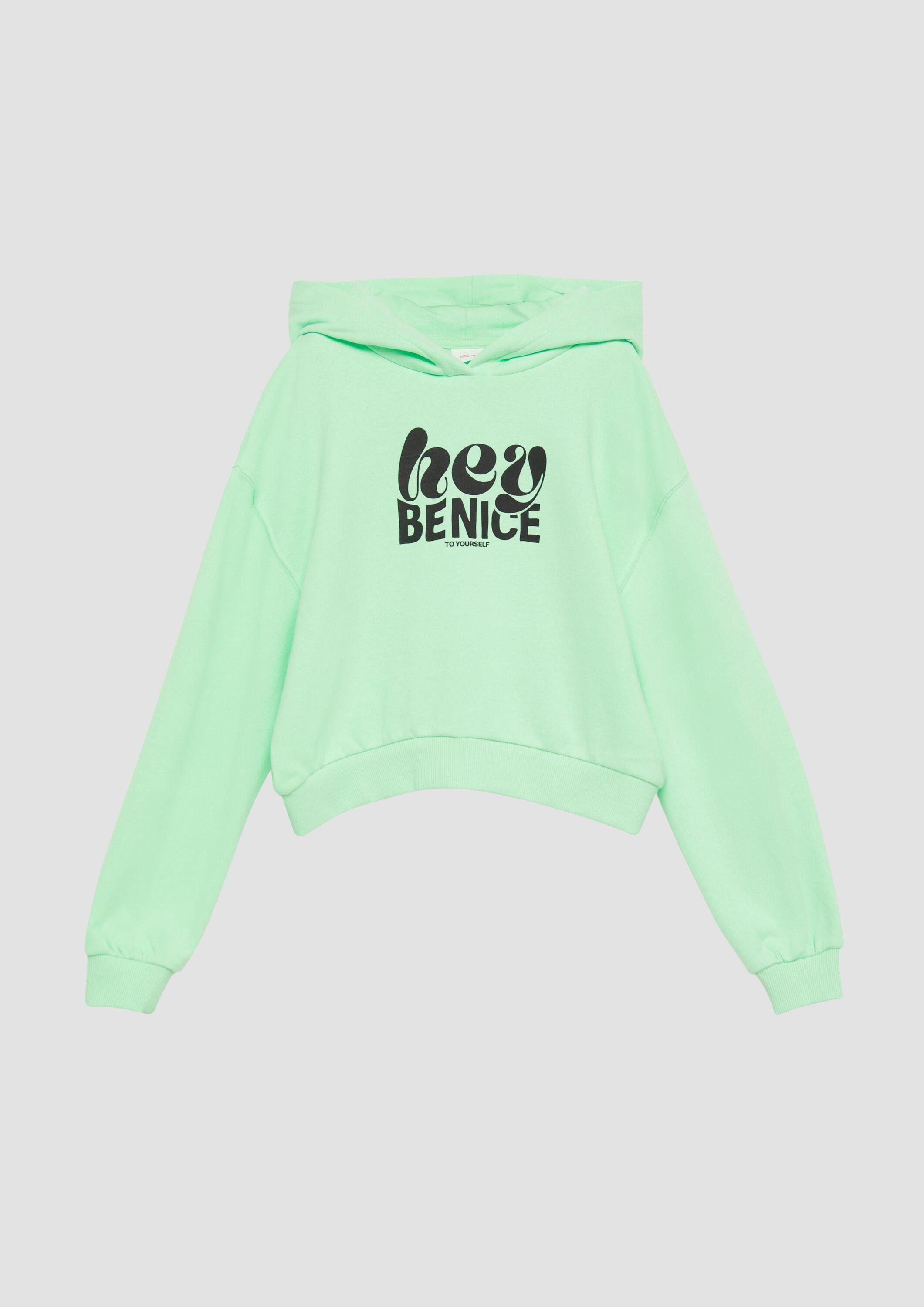 s.Oliver Sweatshirt Sweatshirt Oversized Kapuzen-Sweatshirt mit Front-Print günstig online kaufen