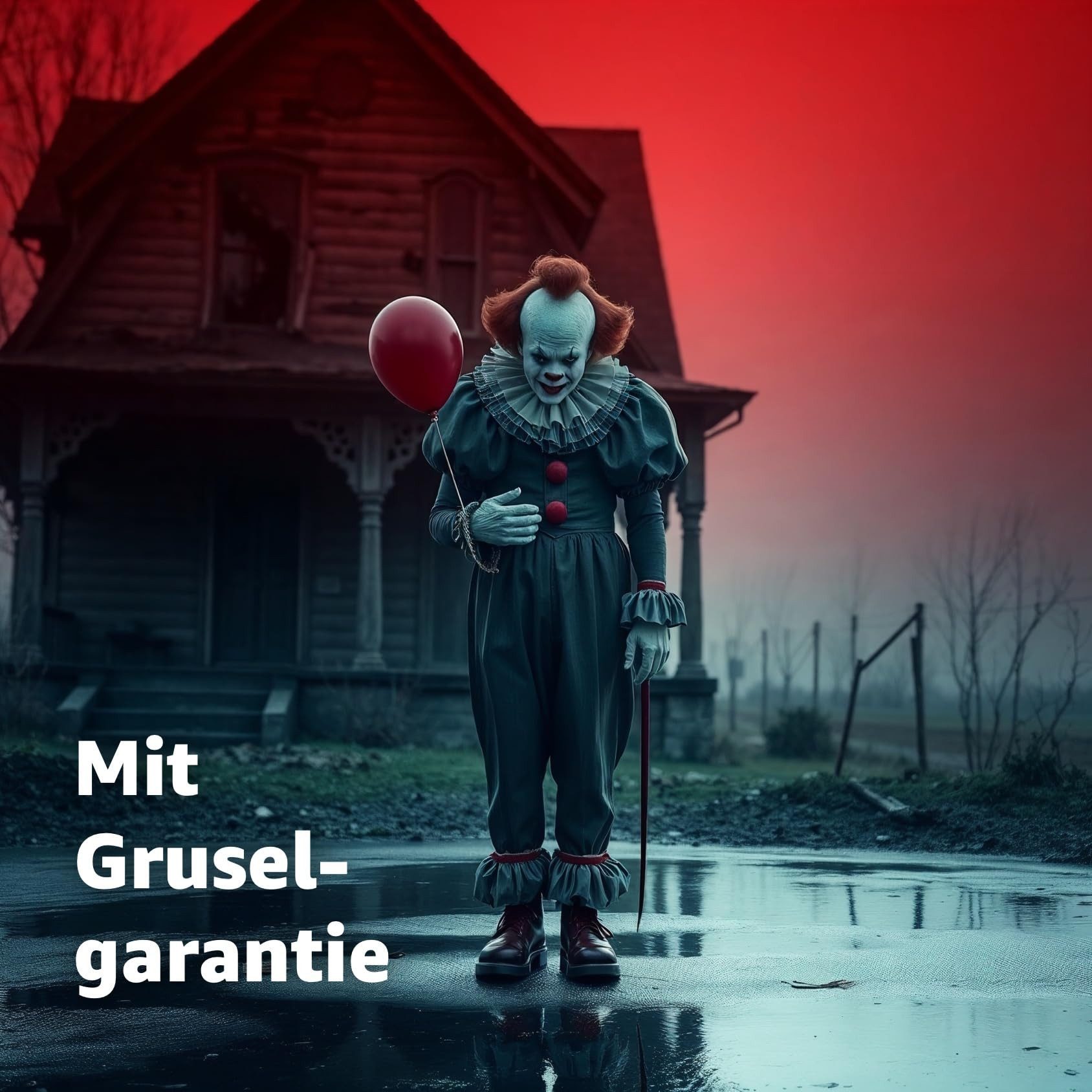 TK Gruppe Verkleidungsmaske Pennywise Horror Clown Maske – ES Kostüm Zubehör für Damen, Herren, (Packung, 1-tlg)