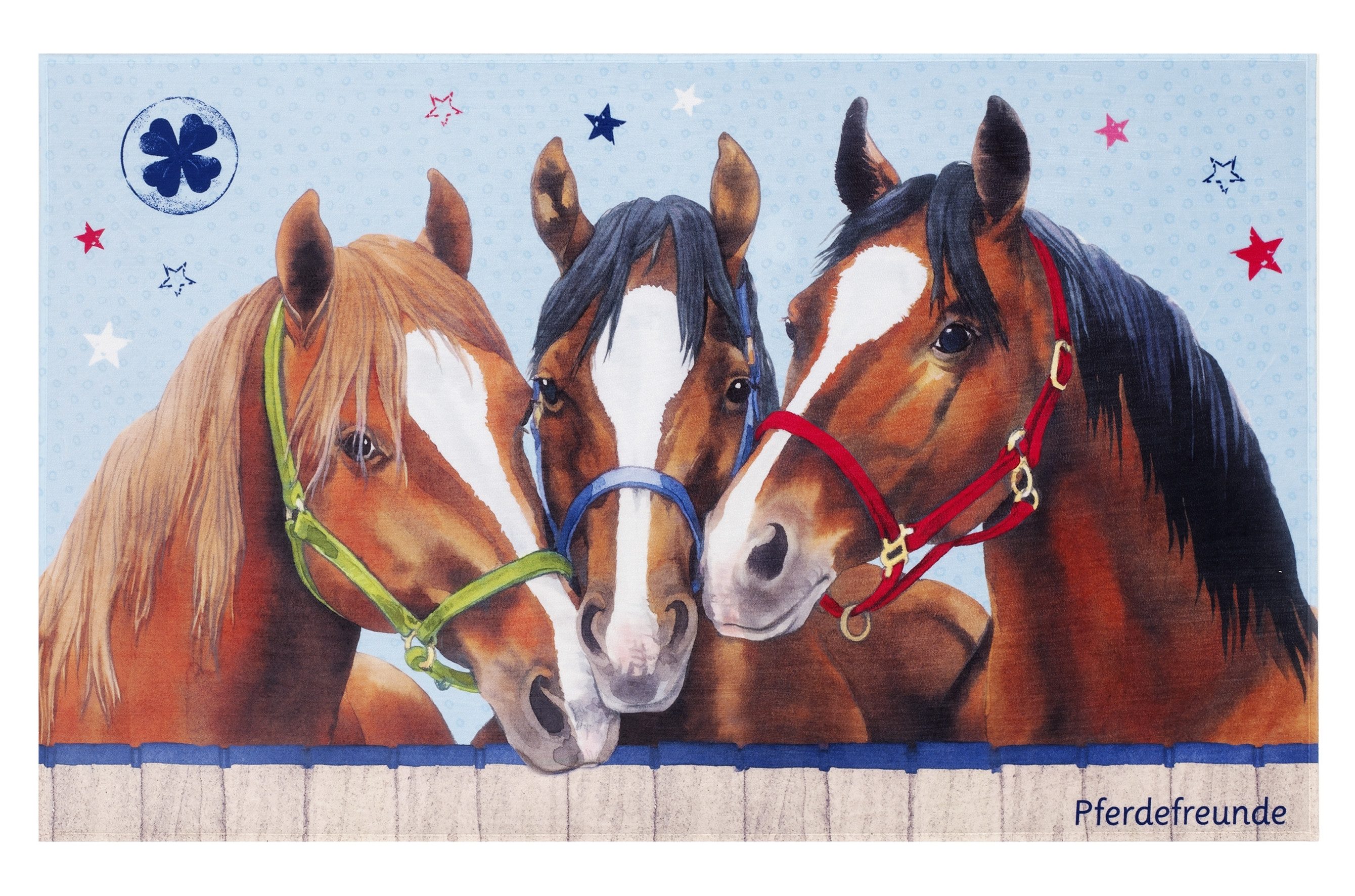 Pferdefreunde Kinderteppich Pferdefreunde Box blau günstig online kaufen
