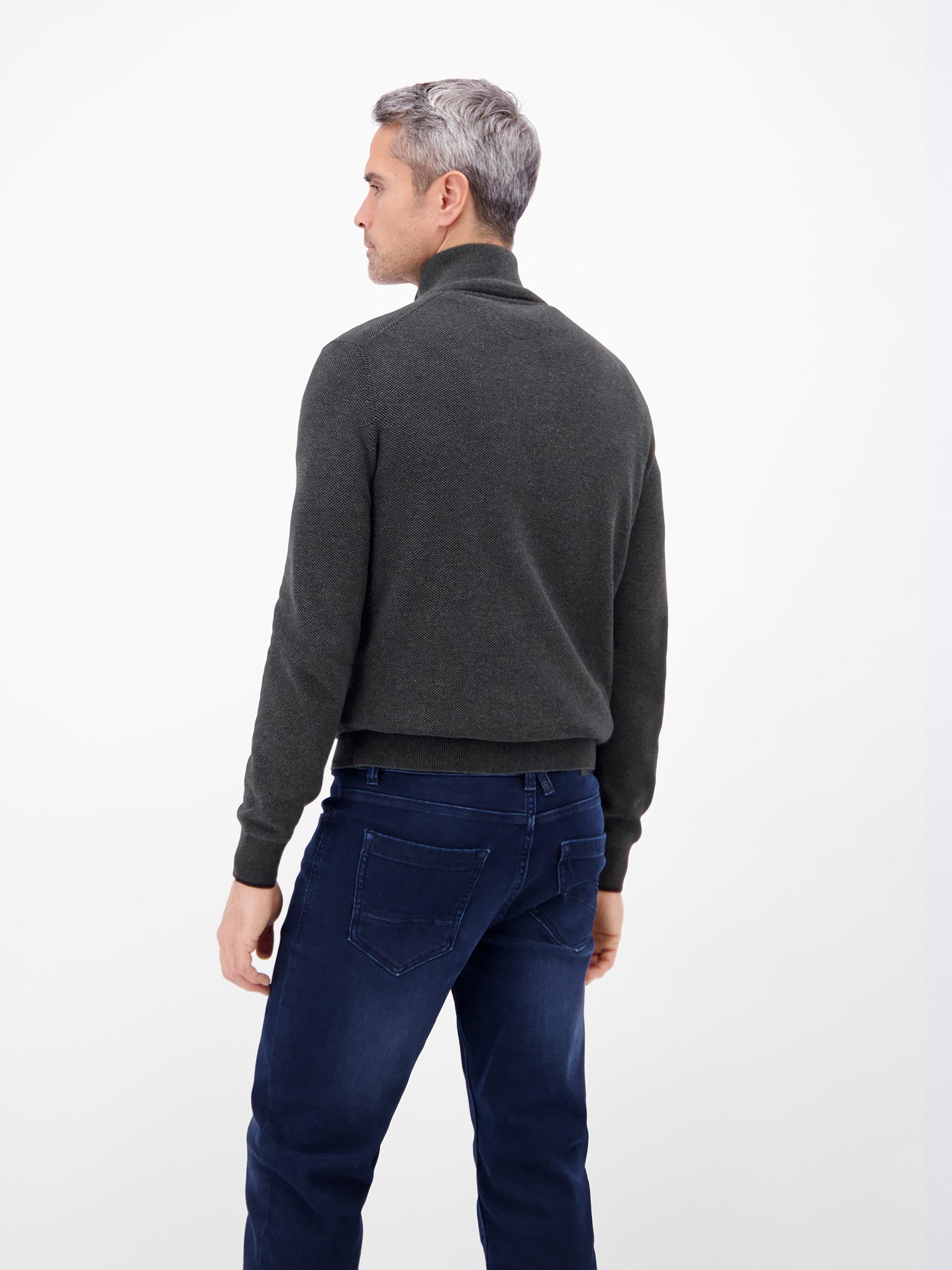 LERROS Sweatshirt LERROS Troyer aus 100% Baumwolle in Strukturqualität günstig online kaufen