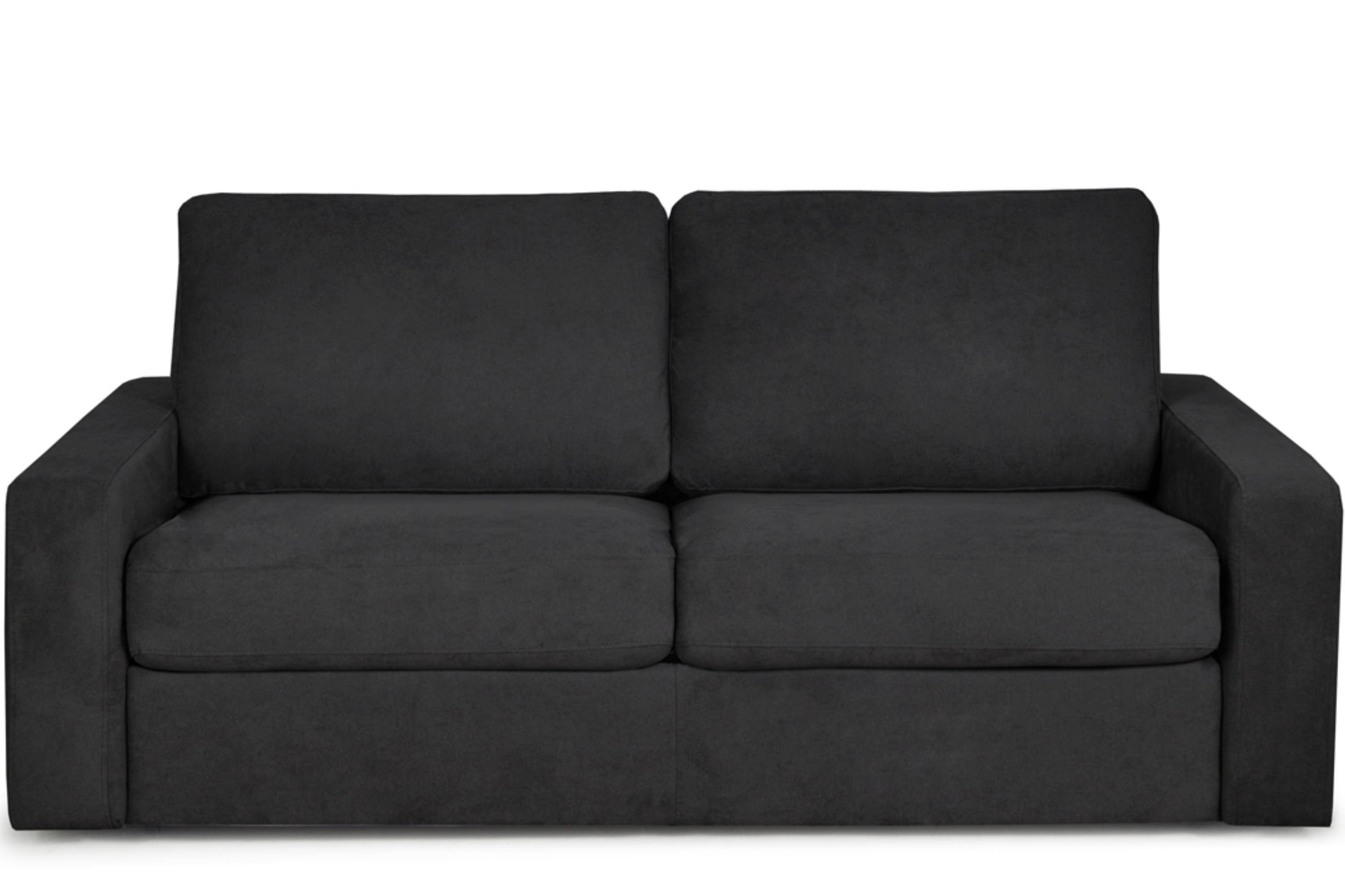 | Design, und Dauerschlaf-Funktion Sofa schwarz schwarz 3 zeitloses Matratze Konsimo mit Personen, schwarz Unterfederung MENTO | Schlafsofa