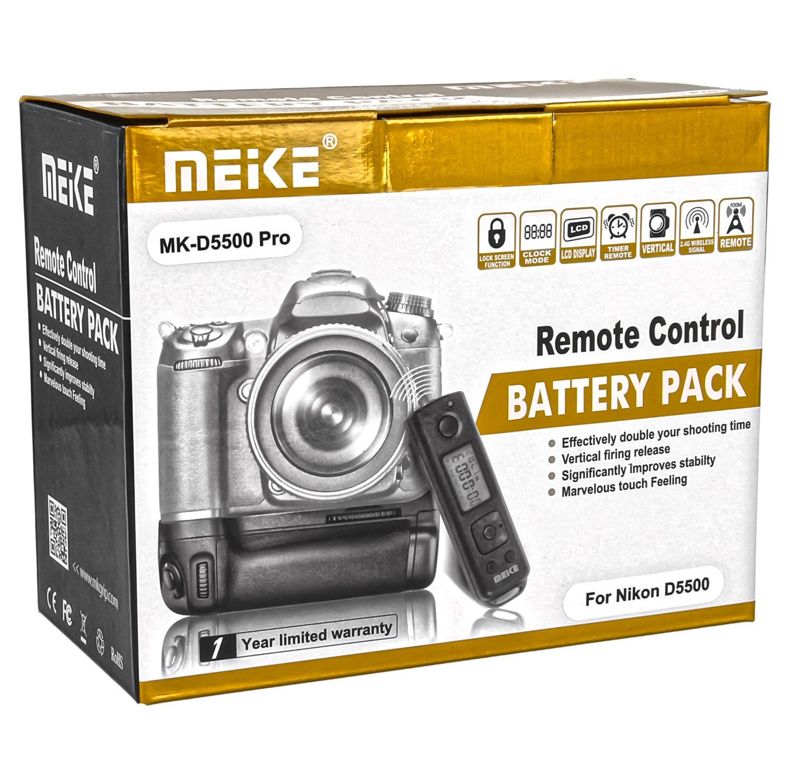 Pro St) (1 Kamera-Akku Meike MK-D5500