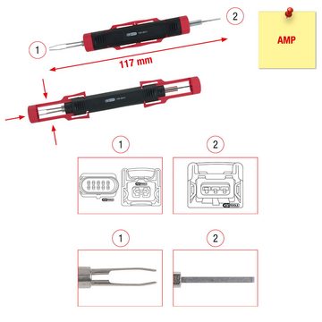 KS Tools Montagewerkzeug, L: 11.7 cm, Kabel für Flachstecker und Flachsteckhülse 2,8-6,3 mm