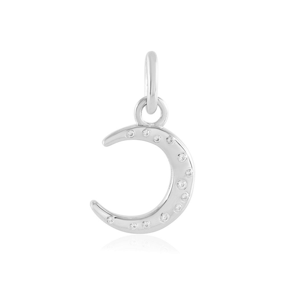 Cavill Kettenanhänger Cavill Mond-Silberanhänger 925 Sterling, Zirkon 0,055 ct, Damen (1-tlg)