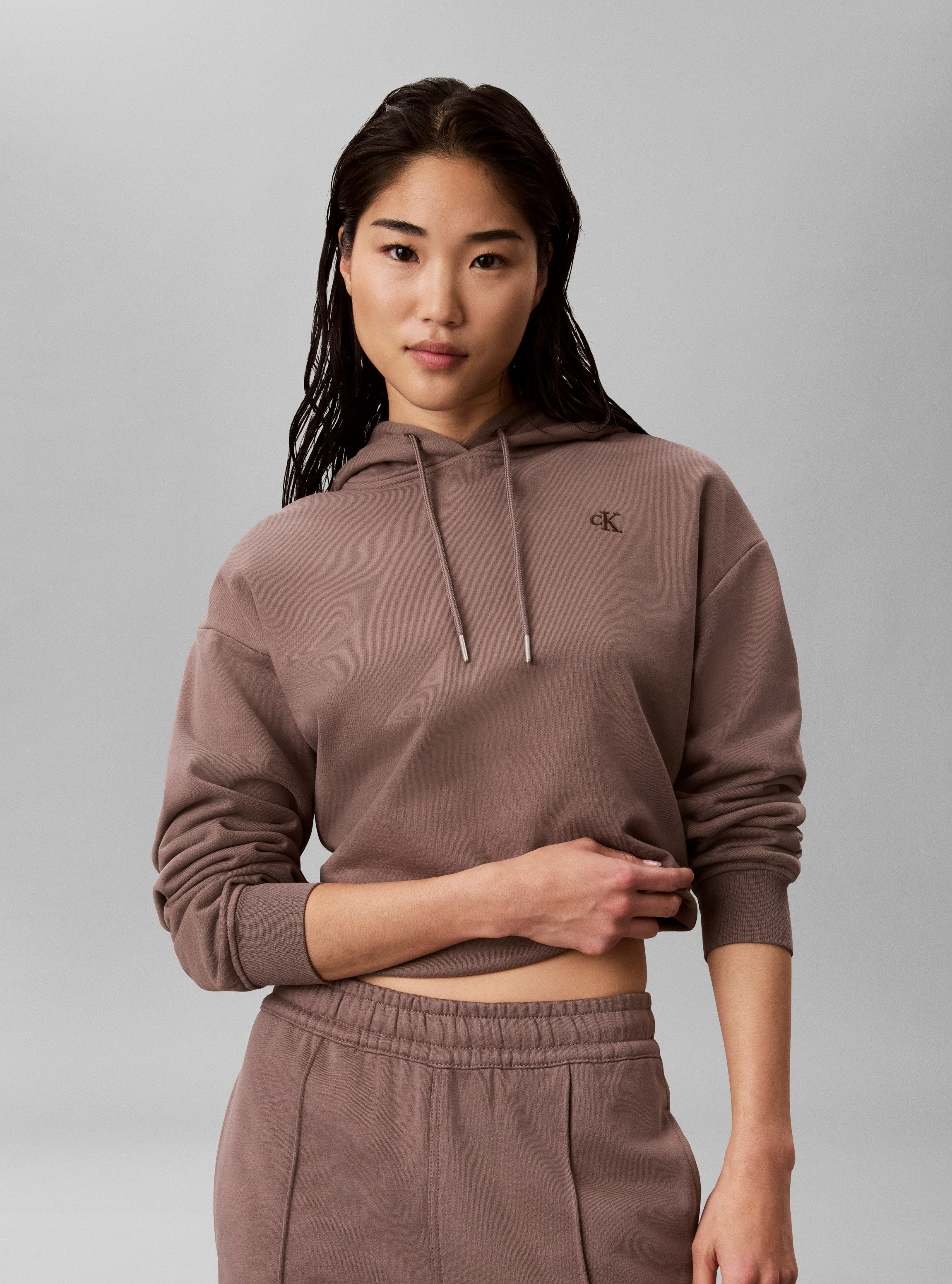 Calvin Klein Jeans Kapuzensweatshirt MONOGRAM RELAXED FRENCH TERRY Relaxed fit mit Kapuze
