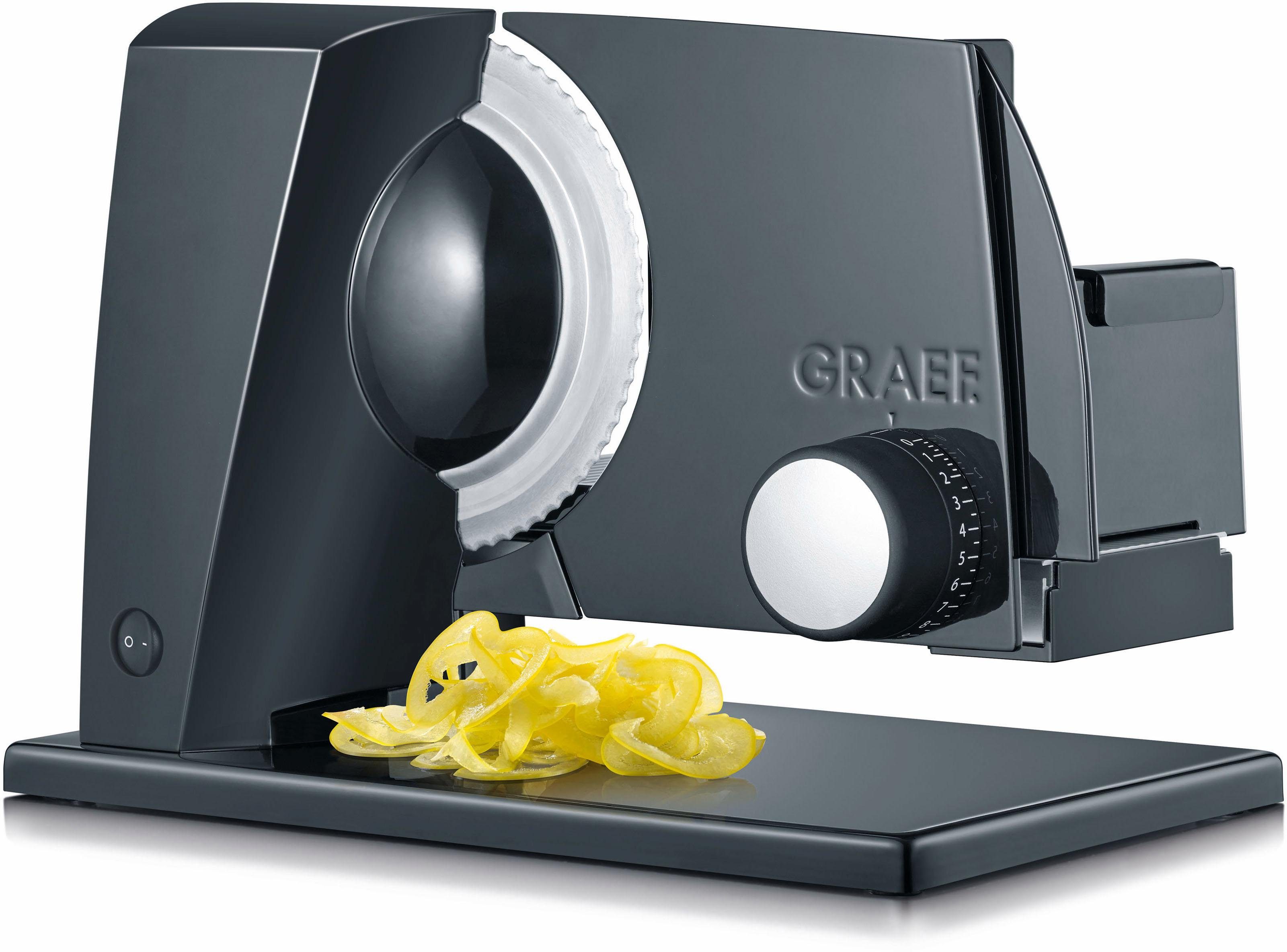 Graef Allesschneider SLICED KITCHEN SKS S11002, 170 W, mit Bodenplatte Schwarz | Allesschneider