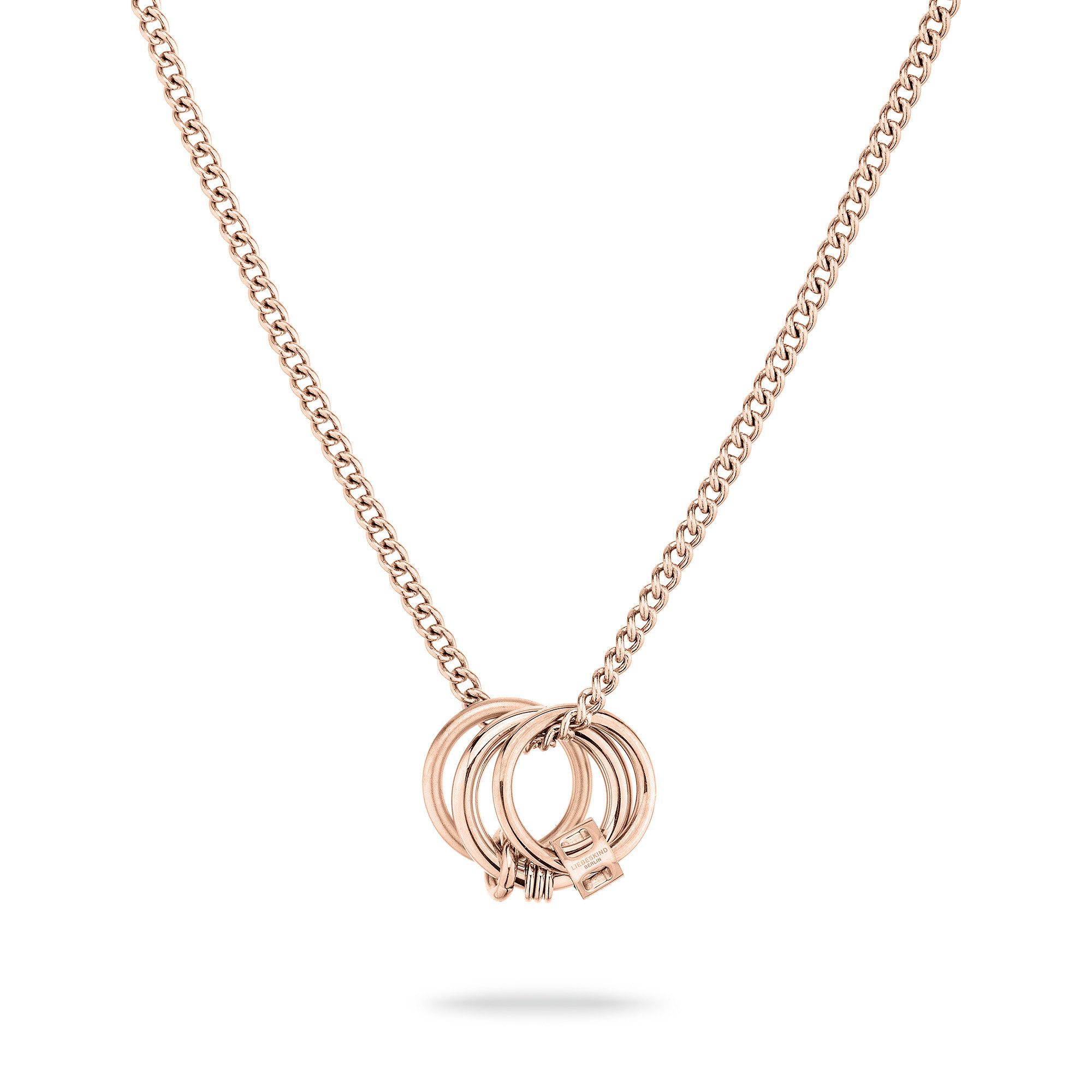 Liebeskind Berlin Kette mit Anhänger Schmuck Geschenk Edelstahl Halskette The D-Link Mini
