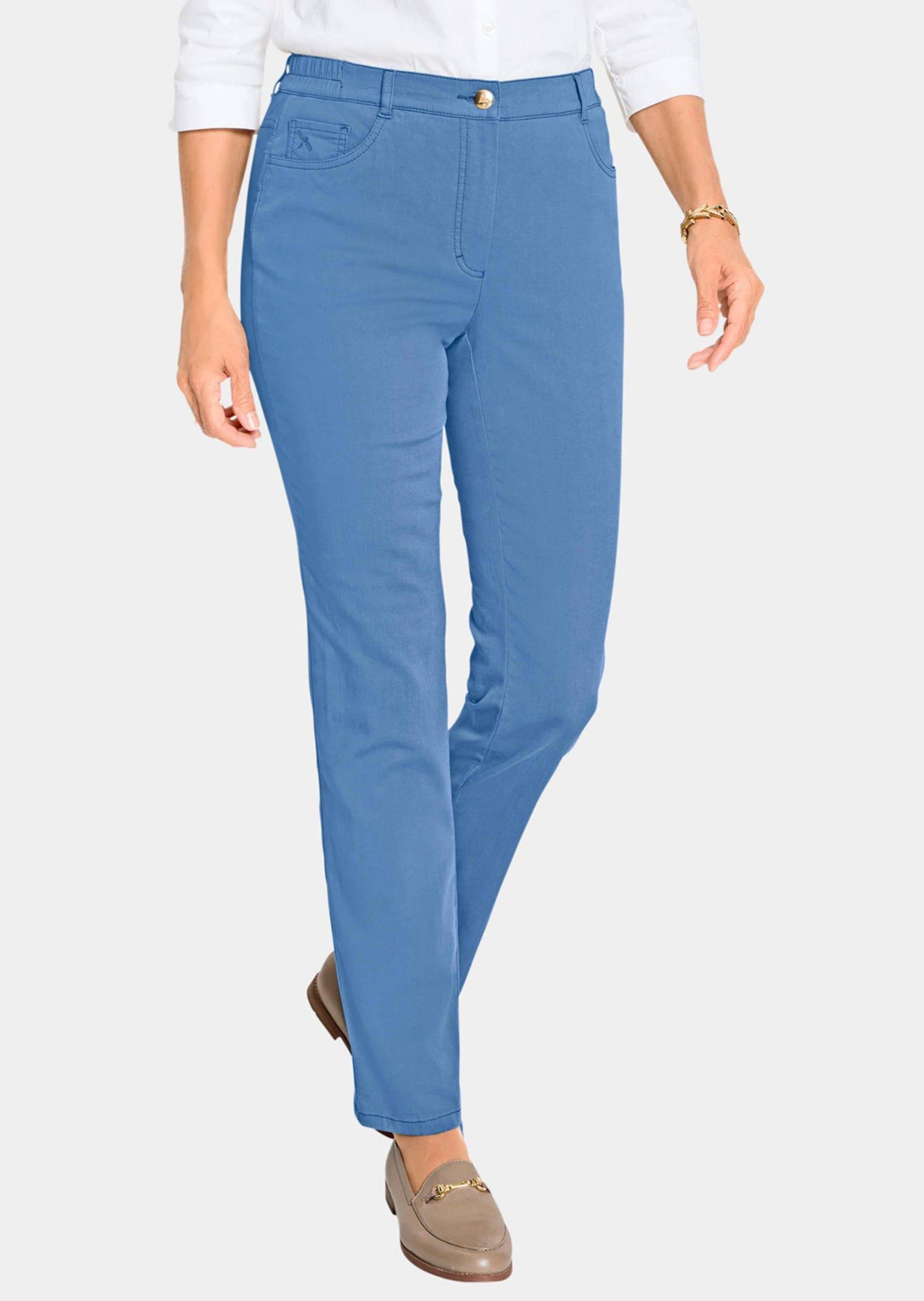 GOLDNER Stoffhose Kurzgröße: jeansblau