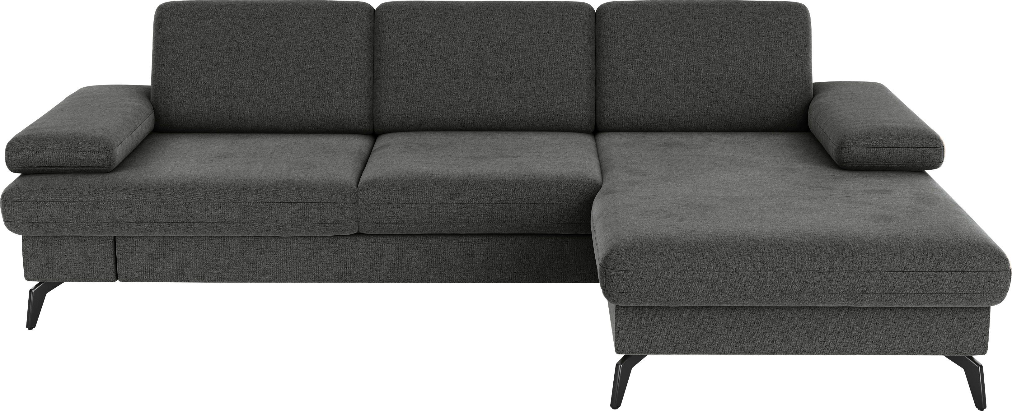 sit&more Ecksofa Morris L-Form, inkl. Sitztiefenverstellung, wahlweise mit Armteilverstellung, Bettfunktion & Bettkasten