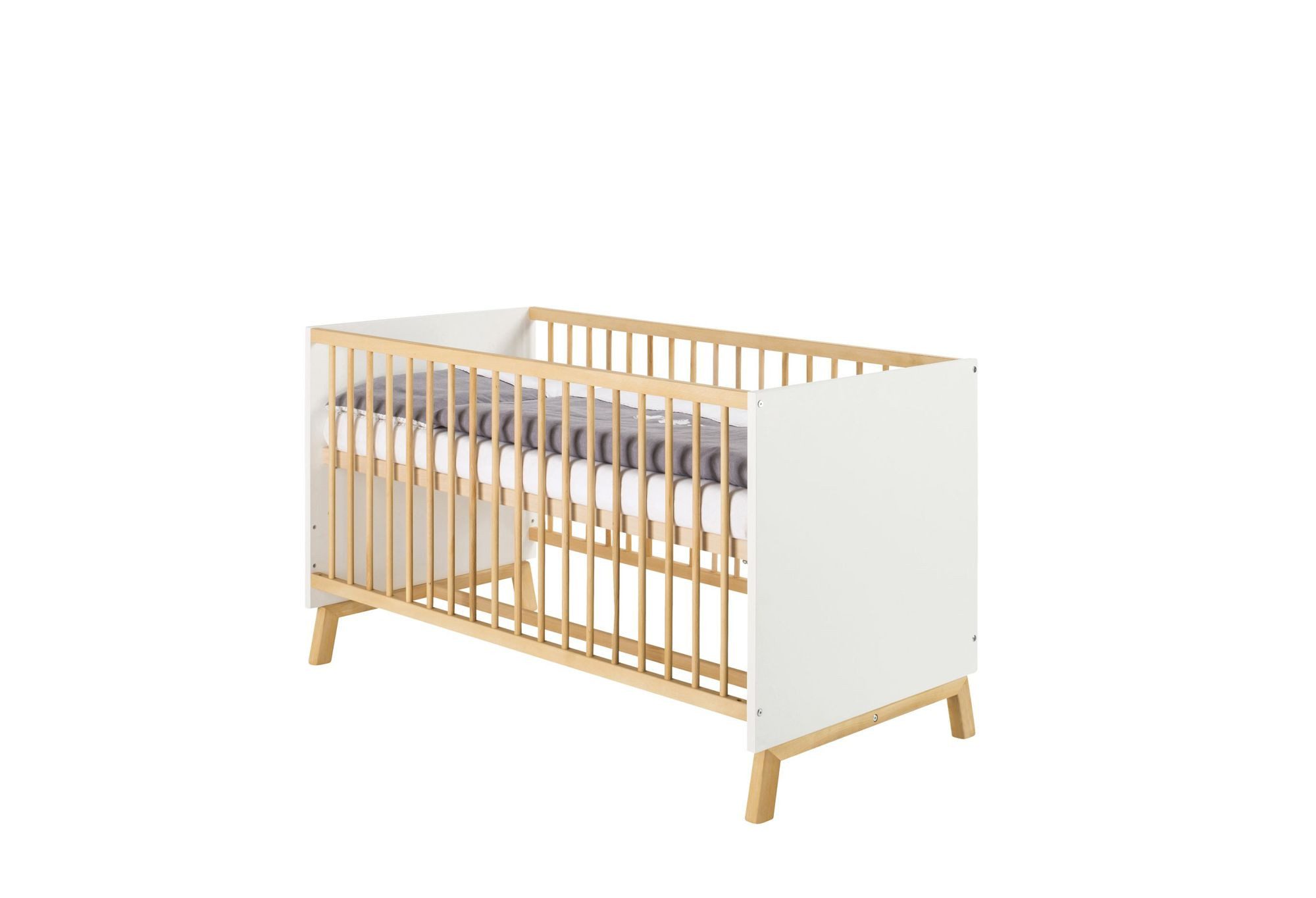 Schardt Babybett Venice Kombi-Kinderbett 70x140 cm, Made in Germany, umbaubar zum Juniorbett