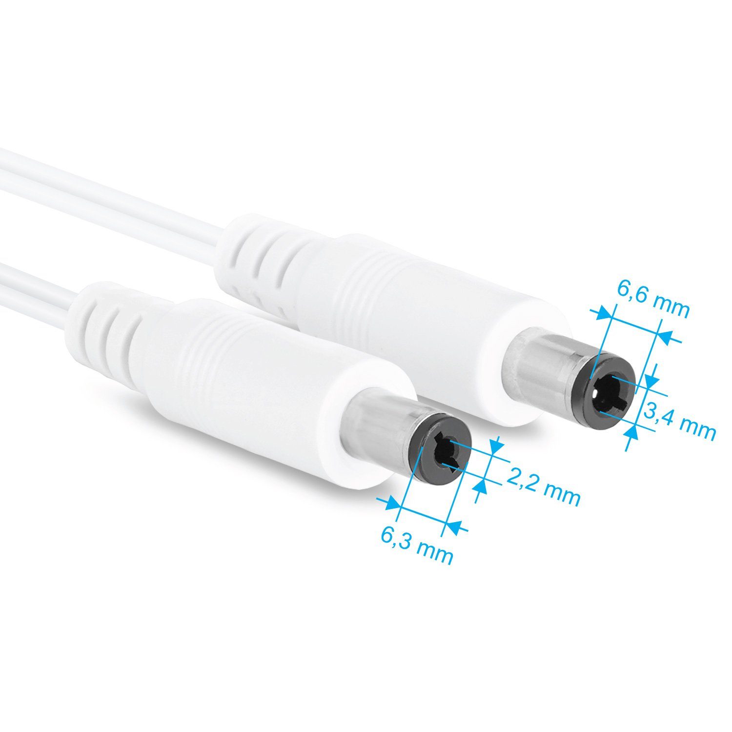 Wicked Chili 2,5m / 5m / 3,5m Zubehör für Hue Lightstrip Plus Verlängerungskabel, Hohlstecker , Hohlsteckerbuchse  (350 cm), 3,5m DC-Ersatzkabel für Philips HUE Lightstrip Plus (White and Color A