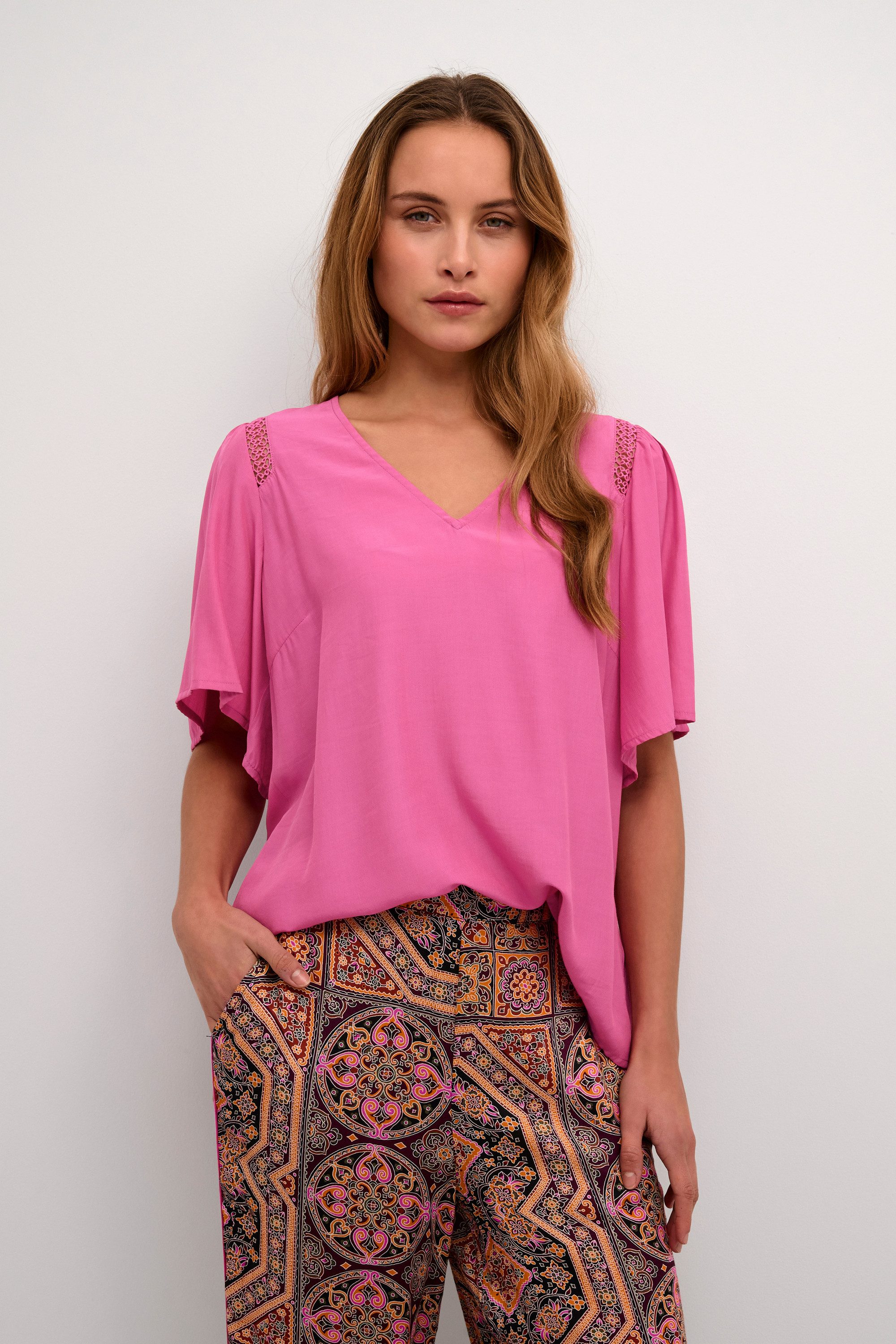Kurzarmbluse Kurzarm-Bluse CUsif