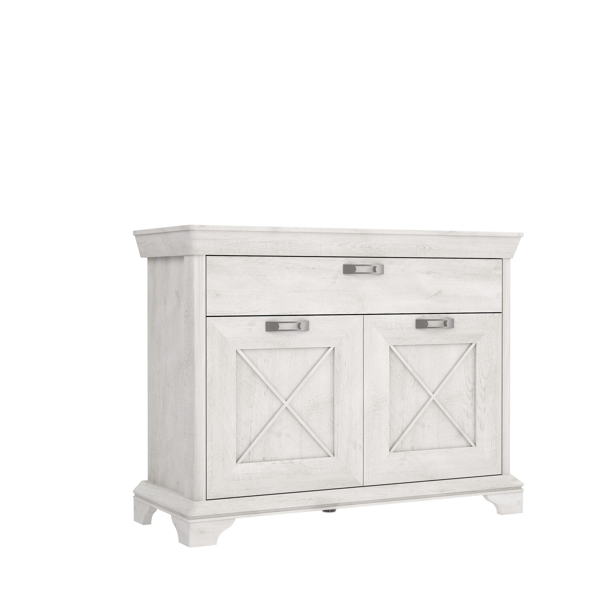 freiraum Kommode Kashmir, in weiß,beige - 123,3x95,9x48,2cm (BxHxT)