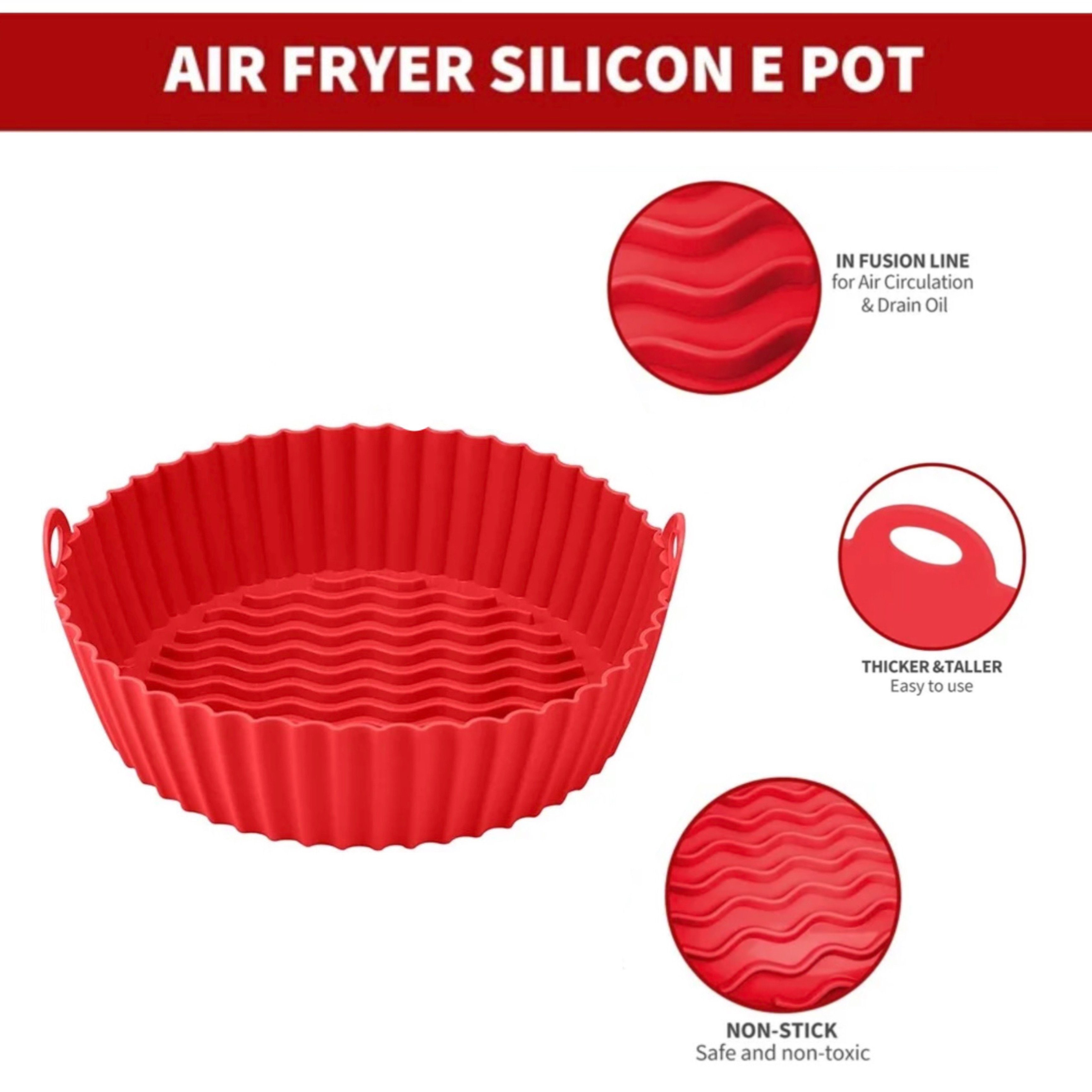 IhrHauz Ersatz, Backform Silikon Rot Topf Backform Fryer (1-tlg) Air Heißluftfritteuse