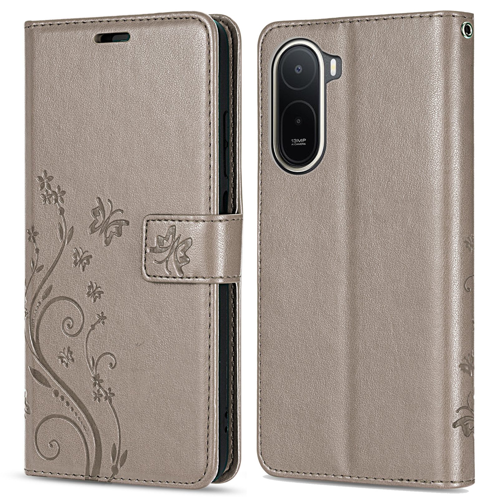 betterfon Handyhülle für Xiaomi Modelle Hülle mit [Kartenfächern], Bookstyle-Hülle: Magnetverschluss 3 Kartenfächer & Standfunktion – Bild 4 von 5