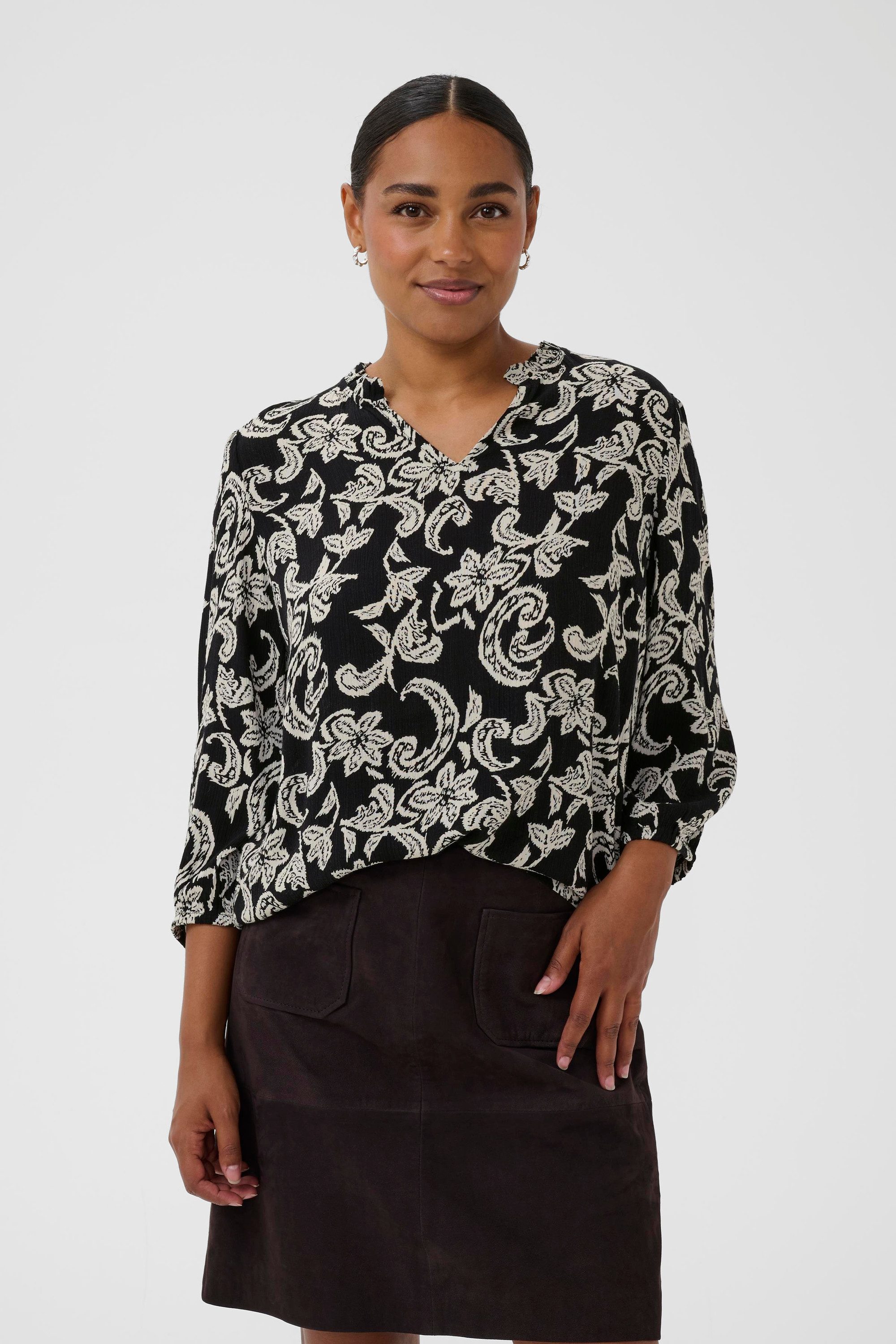 KAFFE Langarmbluse Langarm-Bluse KAriani günstig online kaufen