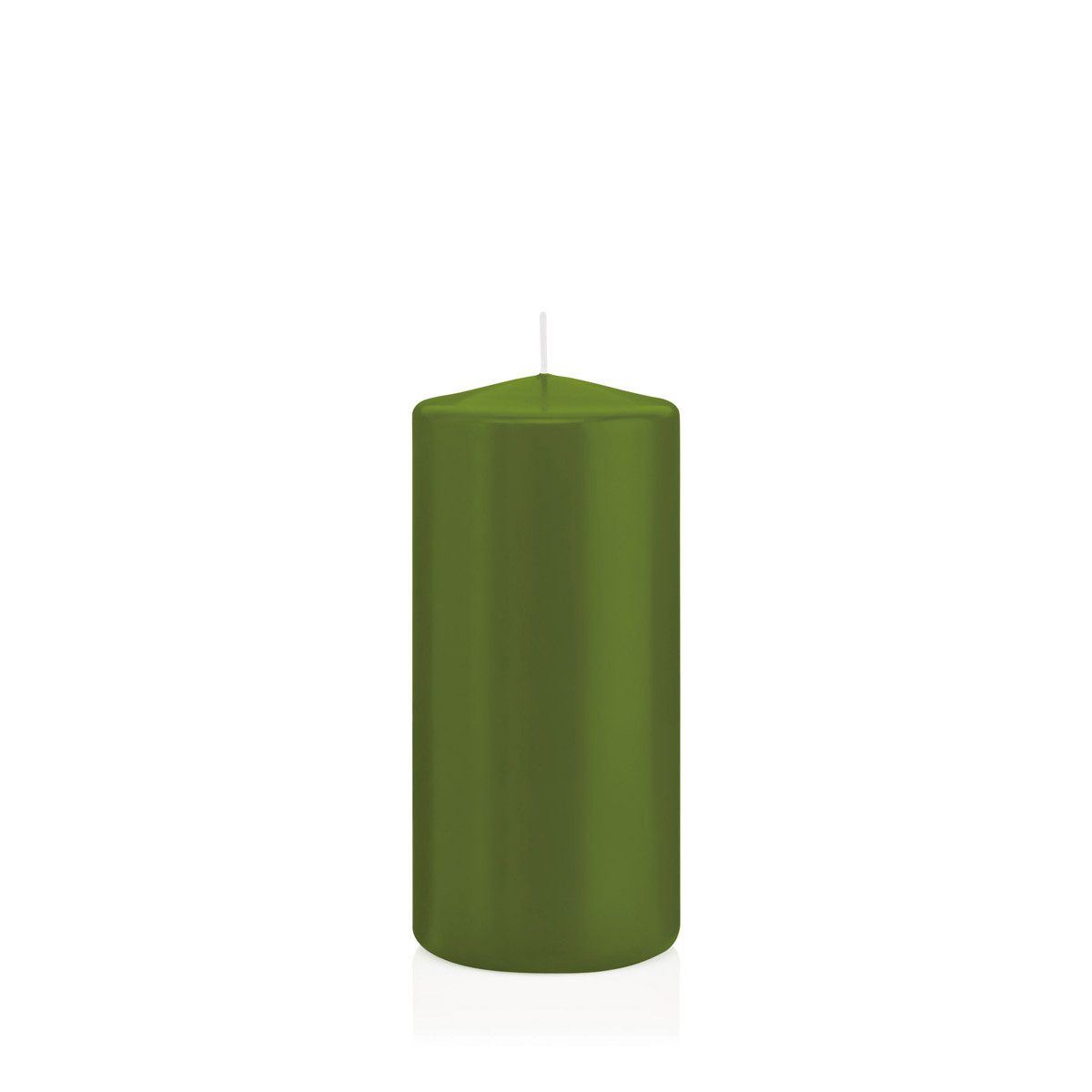 Wiedemann Kerzen Stumpenkerze Stumpenkerzen Olive Ø 68 x 150 mm, 12 Stück