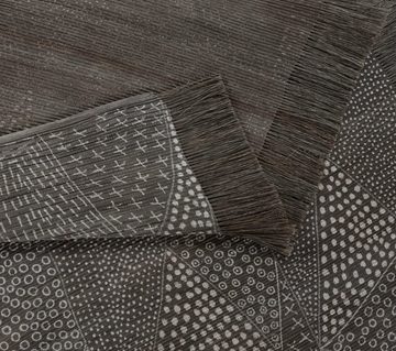 Teppich Chiya Tiama 2, DIE HAUSKUNST, rechteckig, Höhe: 4 mm, Flachgewebe, handgewebt, mit Fransen