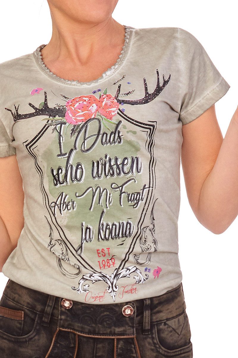 MarJo Trachtenshirt Trachtenshirt Damen - MANU - taupe