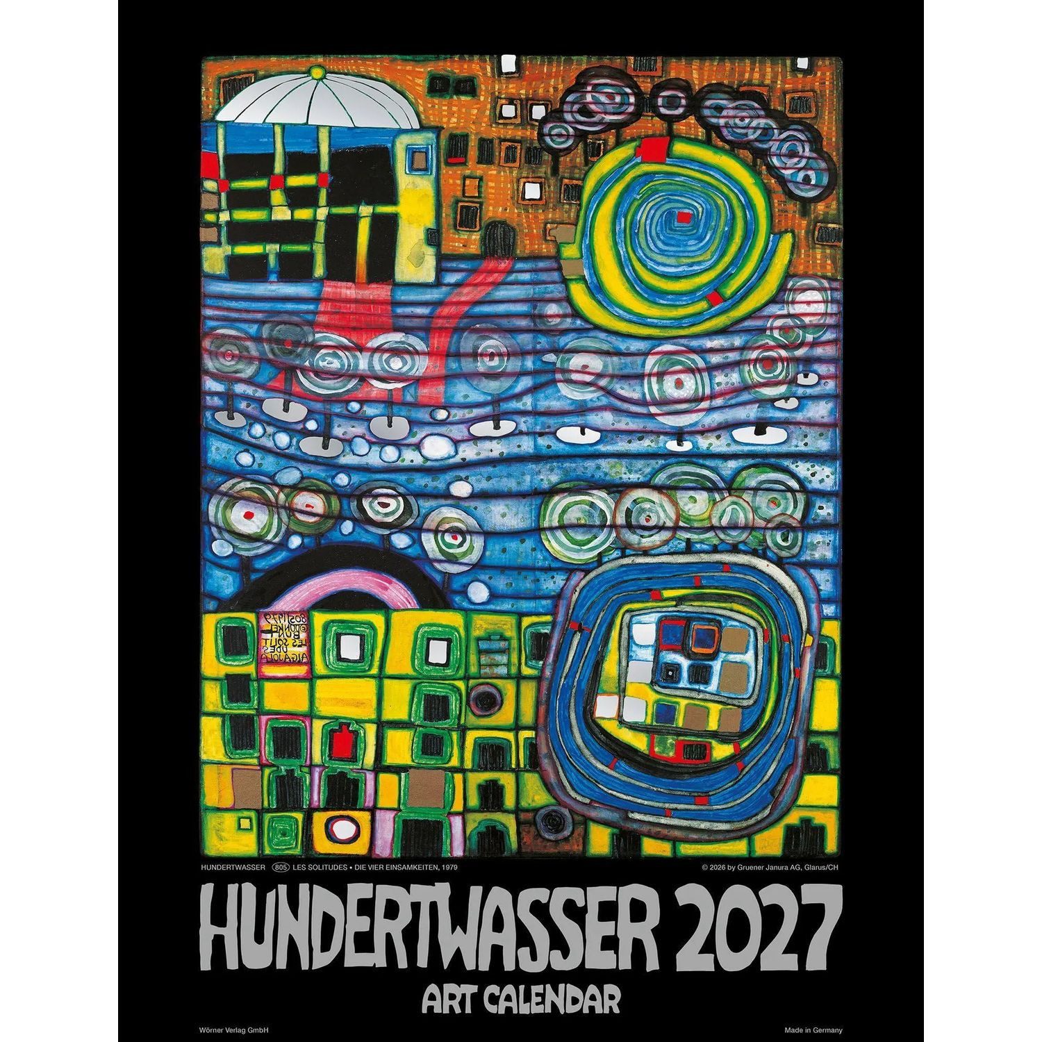 Wörner Wandkalender Hundertwasser Art Calendar 2027