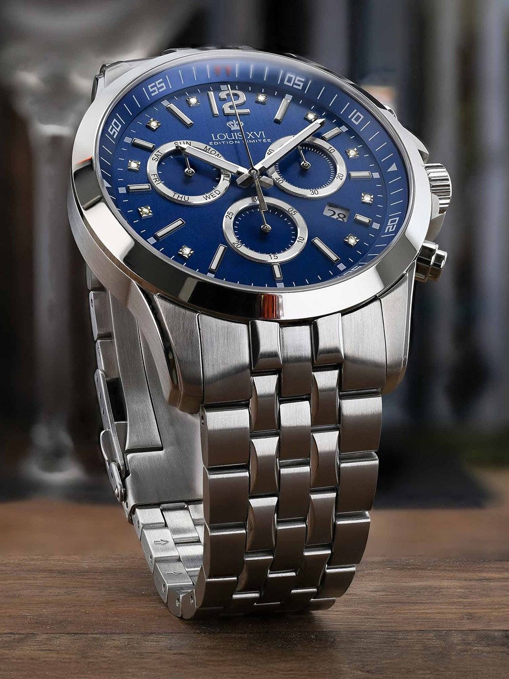 LOUIS XVI Quarzuhr Louis XVI LXVI3521 Herrenuhr Athos le Grand 2.0 Diamond 48mm 10ATM Louis XVI LXVI3521 Herrenuhr Athos le Grand 2.0 Diamond 48mm 10ATM