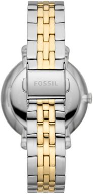 Fossil Quarzuhr JACQUELINE, ES5166, Armbanduhr, Damenuhr, mit Mondphase, Perlmutt-Zifferblatt