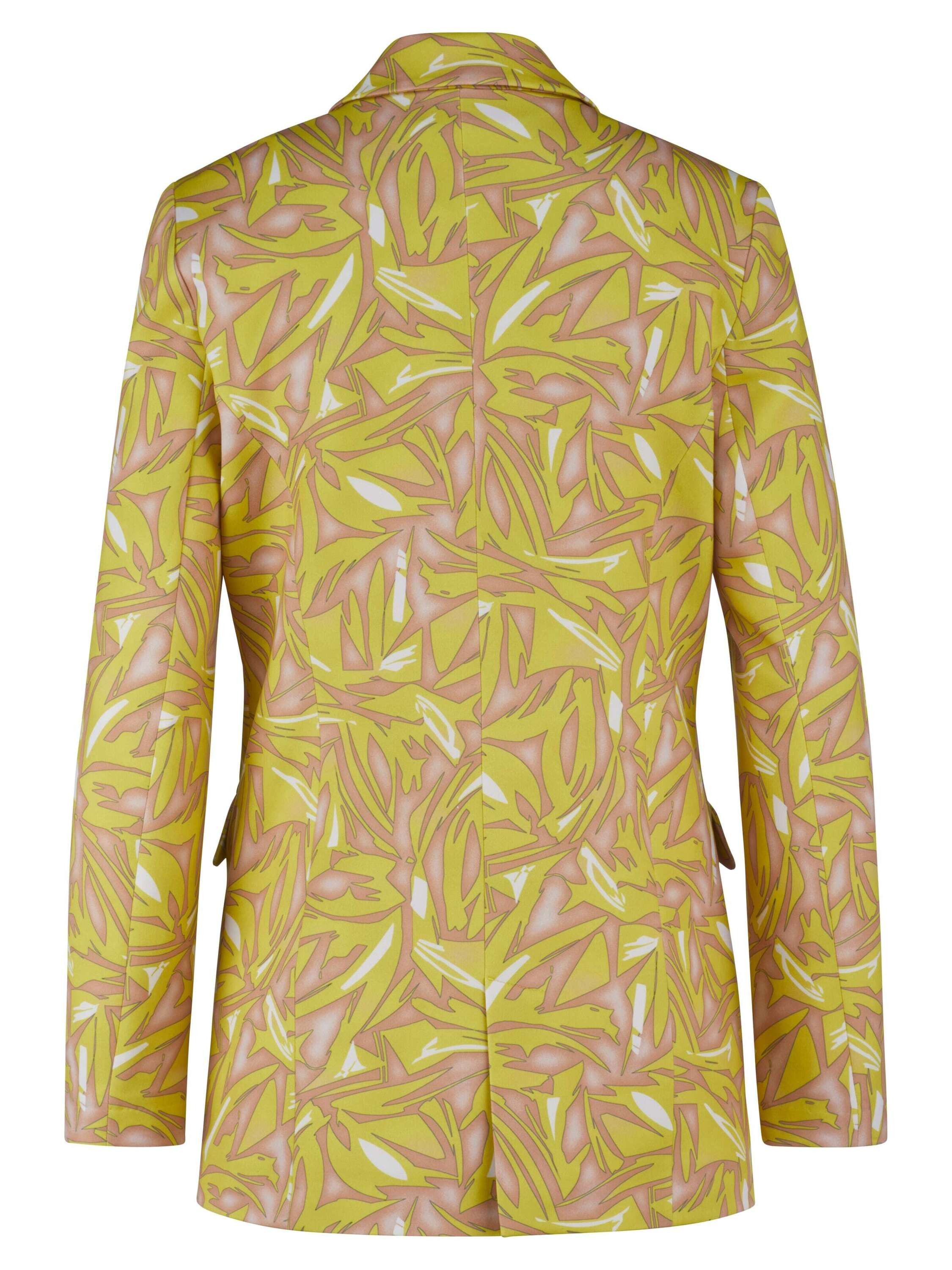 Alba Moda Kurzblazer Grafischer Printblazer mit Tasche Florales Design, V-Ausschnitt, Reverskragen, ohne Verschluss – Bild 5 von 5