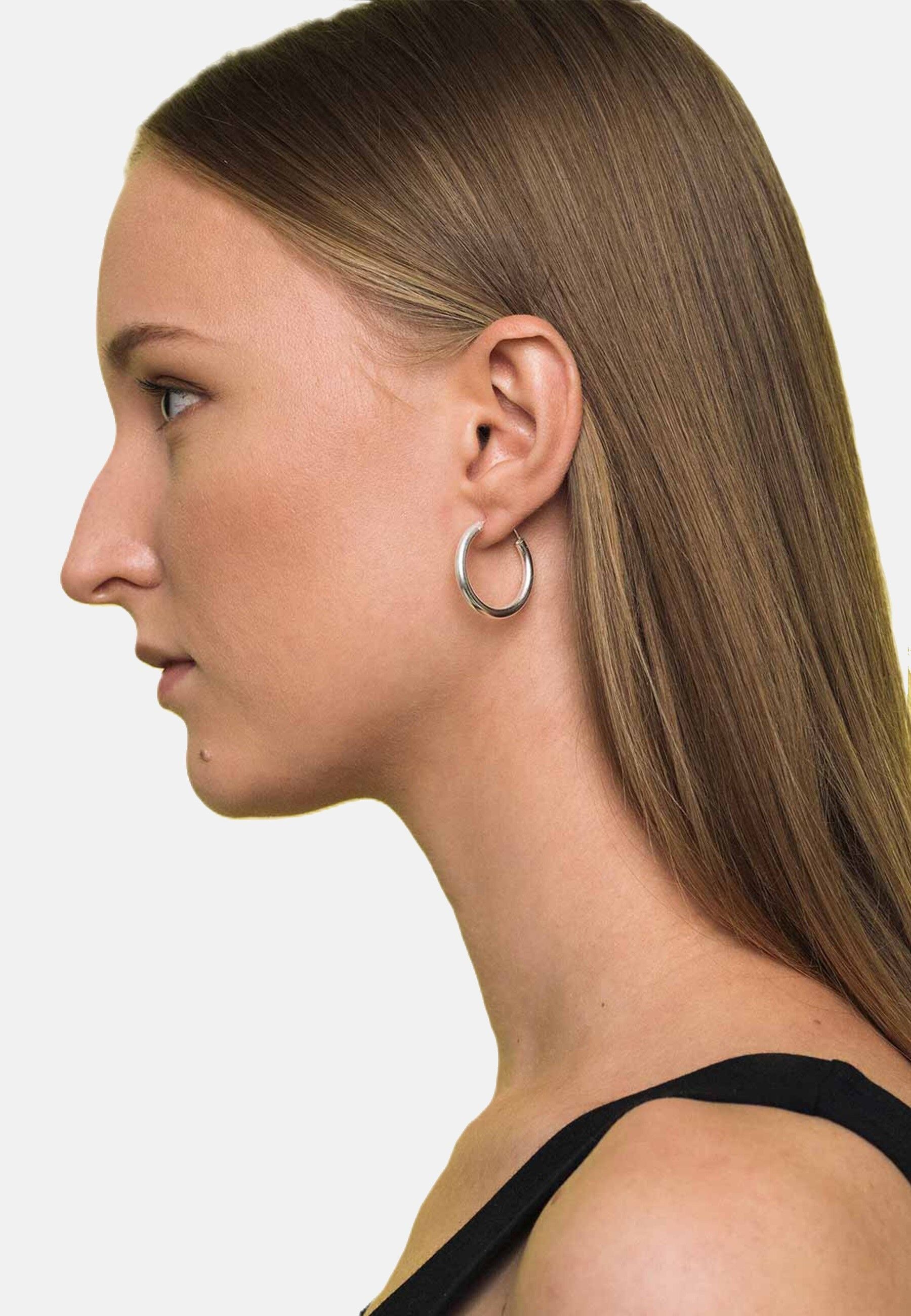 fejn jewelry Paar Creolen Bold Hoop, nachhaltiger Echtschmuck