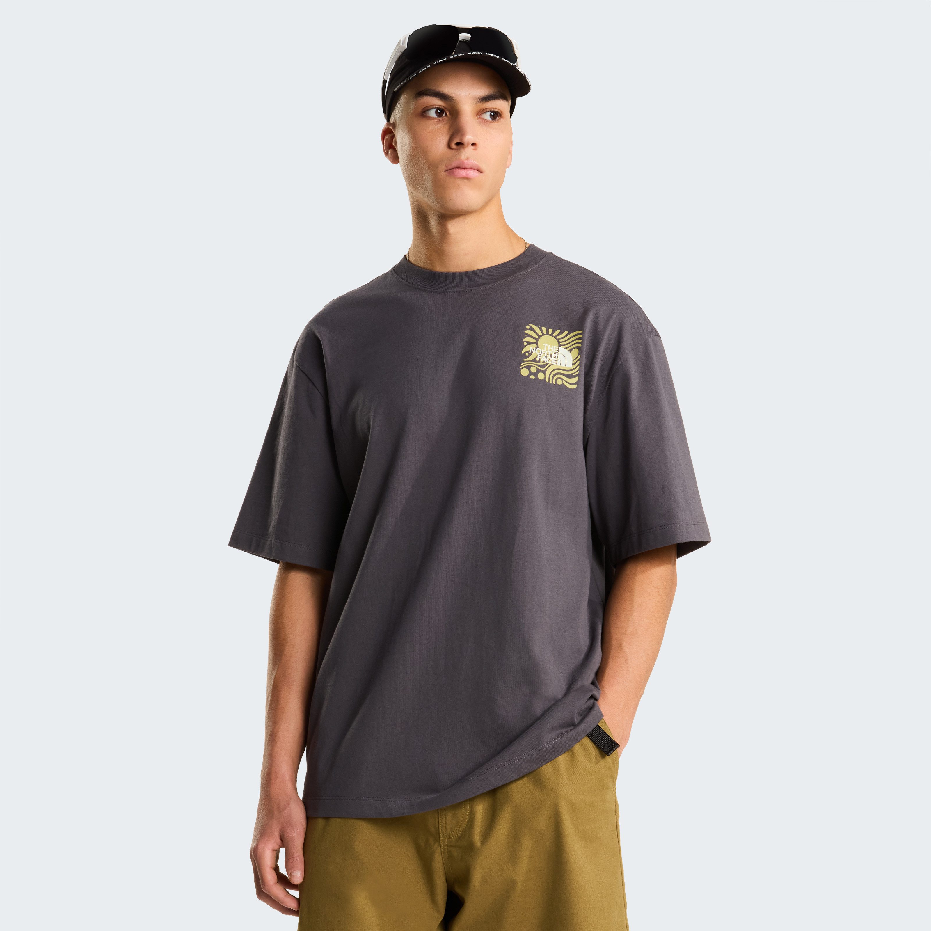The North Face T-Shirt M SUN OVERSIZE SHORT SLEEVE TEE-GRAPHIC sportlicher Stil, Kurzarm, für sportliche Aktivitäten und Freizeit