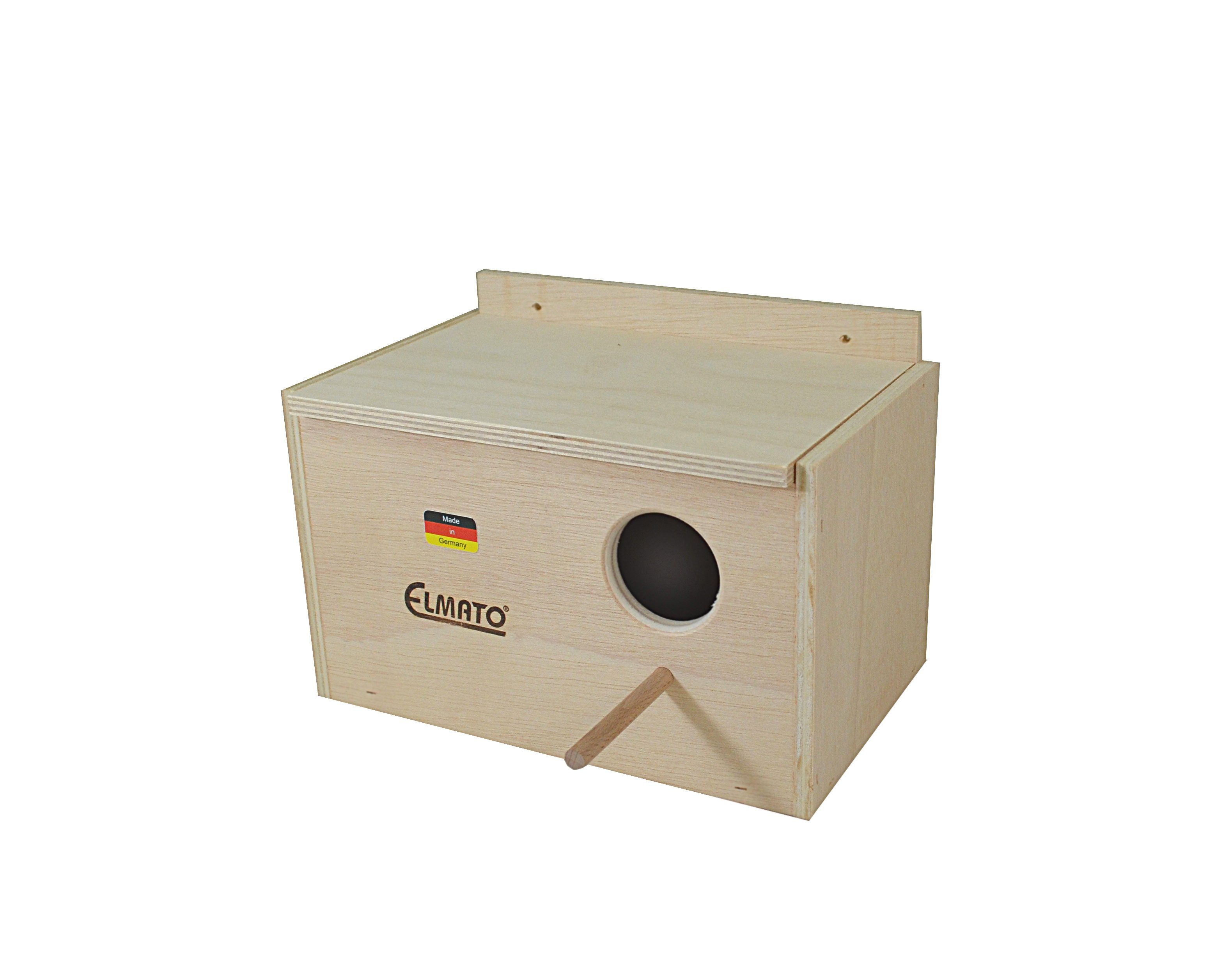 ELMATO Nistkasten Elmato 10062 Wellensittichkobel mit Anflugstange 23x14x15cm