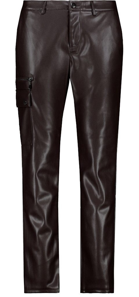 Monari 2-in-1-Hose Lederimitat-Hose espresso günstig online kaufen