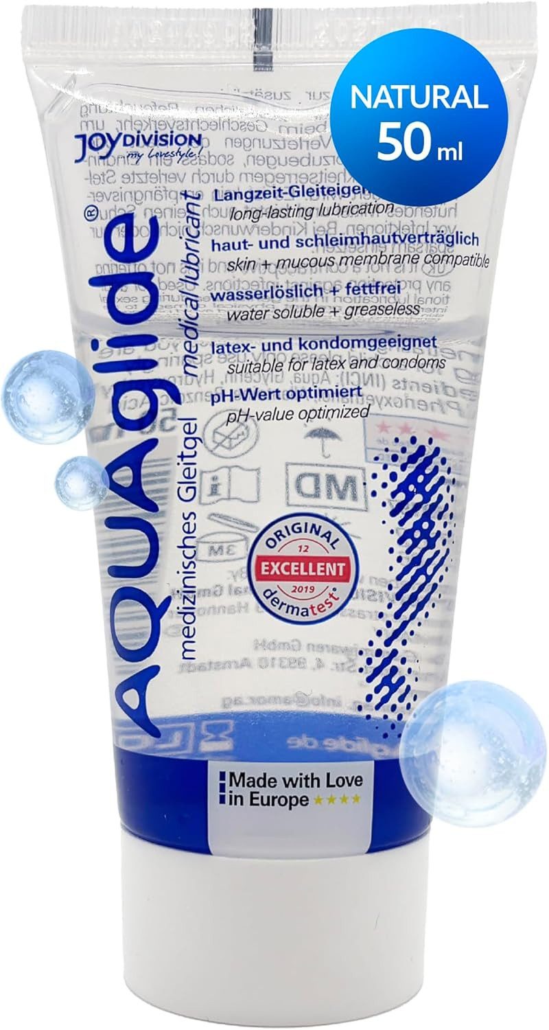 JOYDIVISION Gleitgel AQUAglide Natural Gleitmittel, Das Original, kristallklar und geruchsneutral