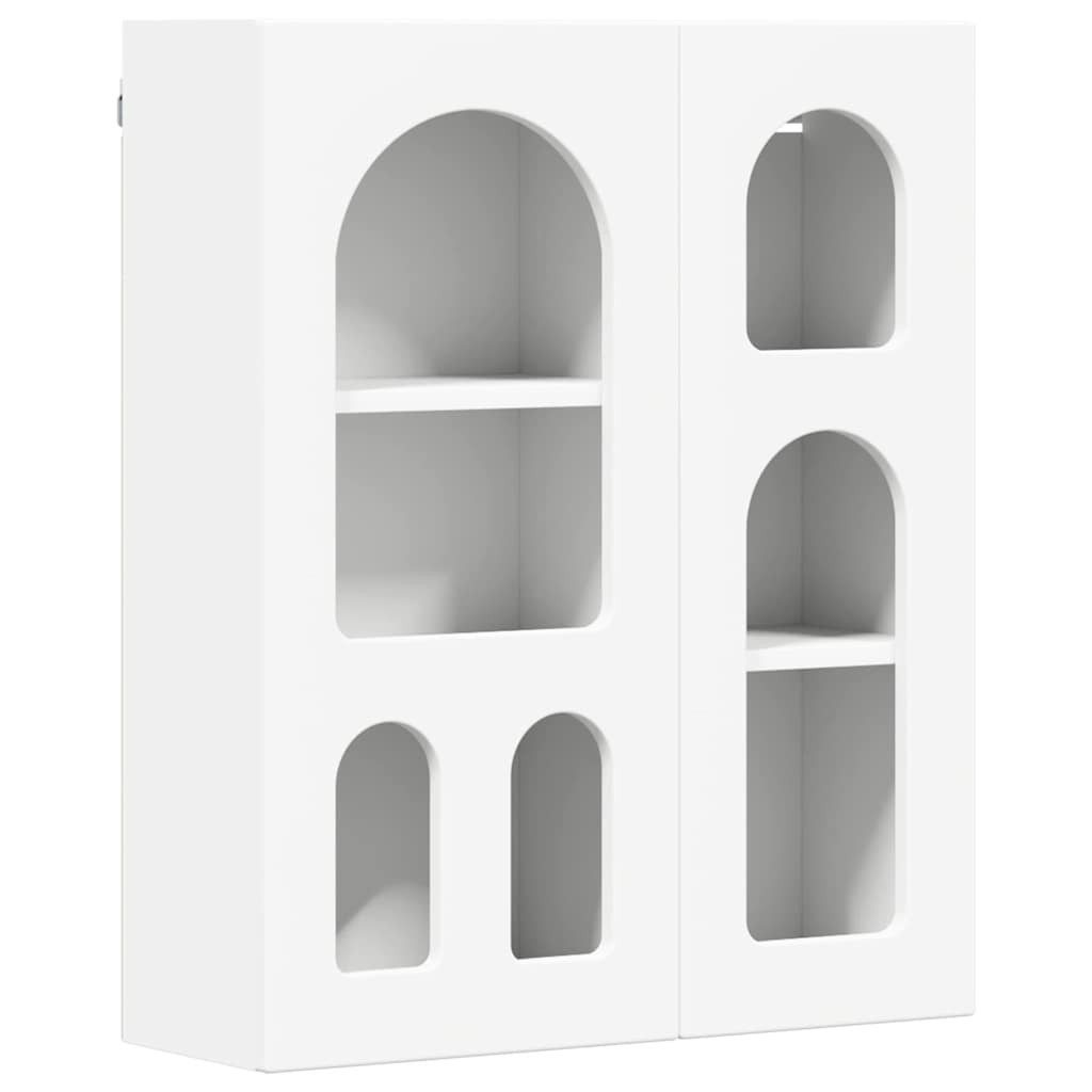 vidaXL Hängeschrank 59 x 20 x 71,5 cm Hängeschrank mit Regal Weiß 59x20x71,5 cm Spanplatt