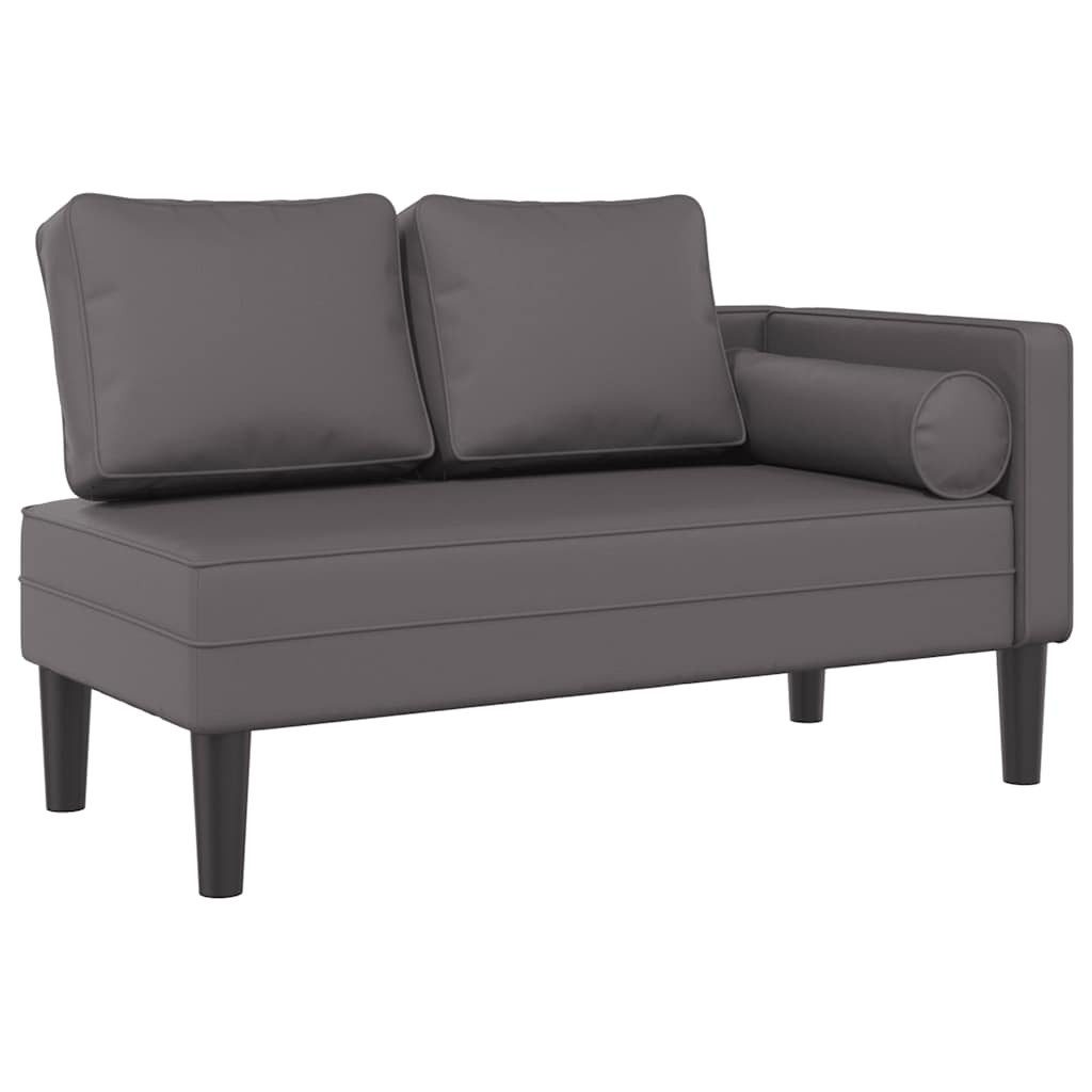 vidaXL Chaiselongue Chaiselongue mit Kissen Grau günstig online kaufen