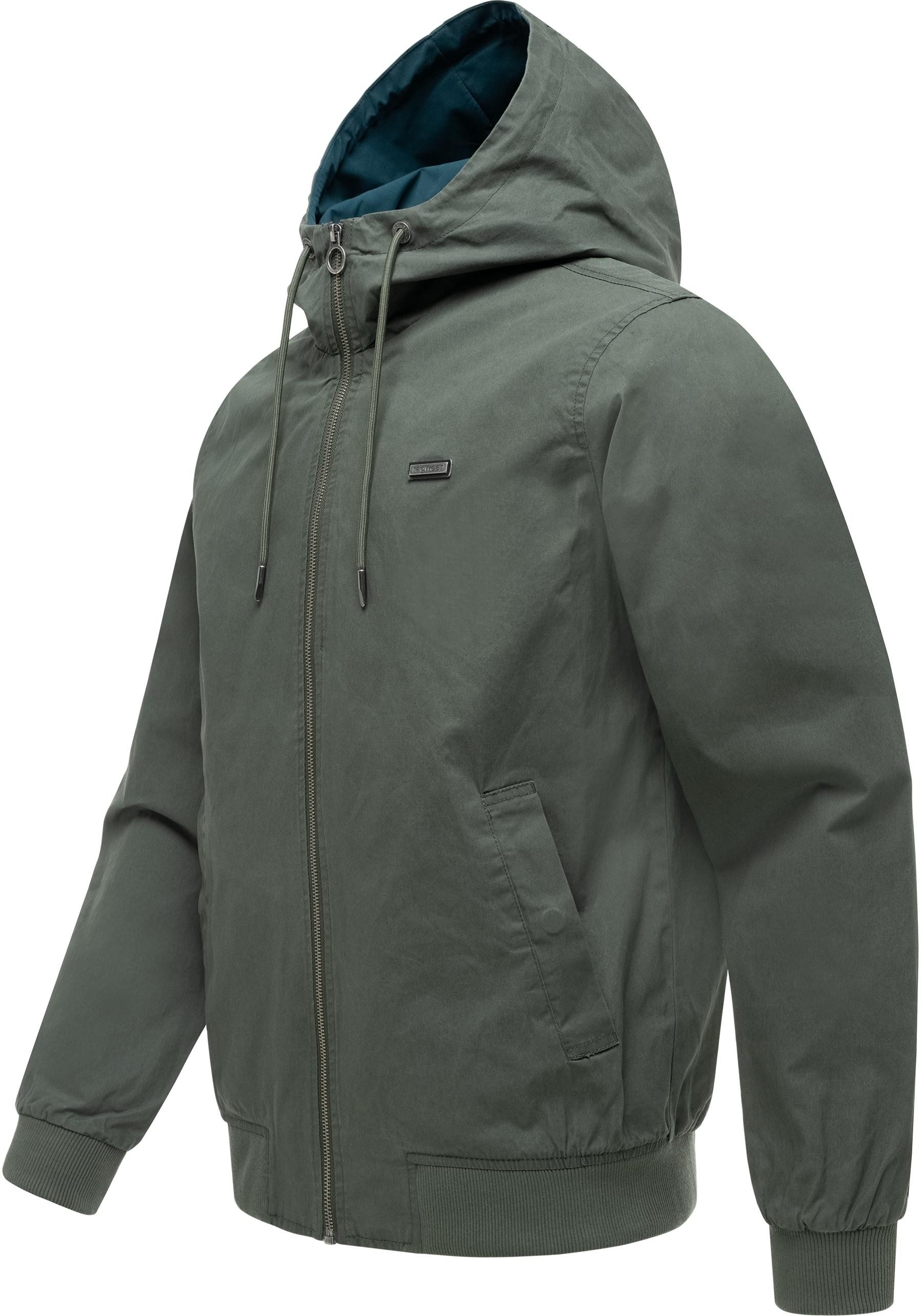Ragwear Outdoorjacke Stewie Vintage stylische Herren Übergangsjacke mit großer Kapuze
