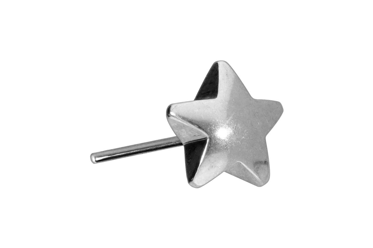 Piercing-Set Titan Aufsatz mit Push Pin STERN
