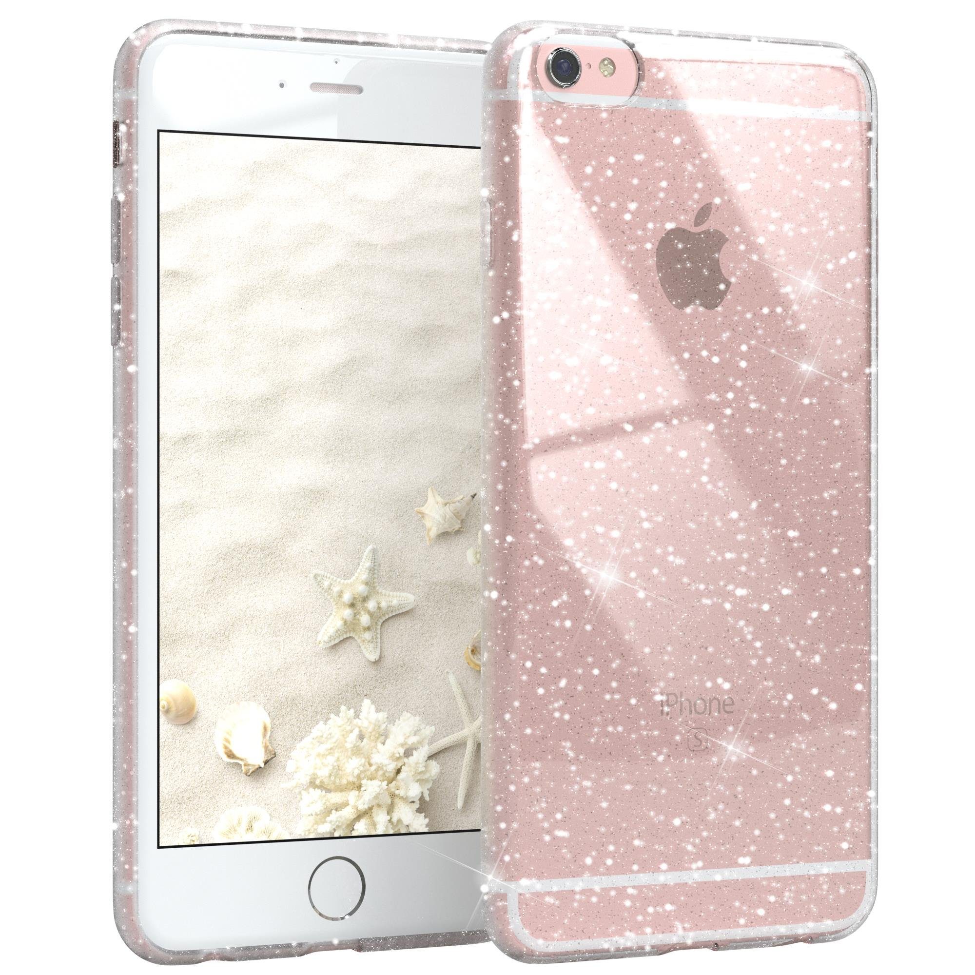 EAZY CASE Handyhülle Glitter Case für Apple iPhone 6 / iPhone 6s 4,7 Zoll, Silikonhülle Etui Silikon Schutzhülle Glitzereffekt Phone Case