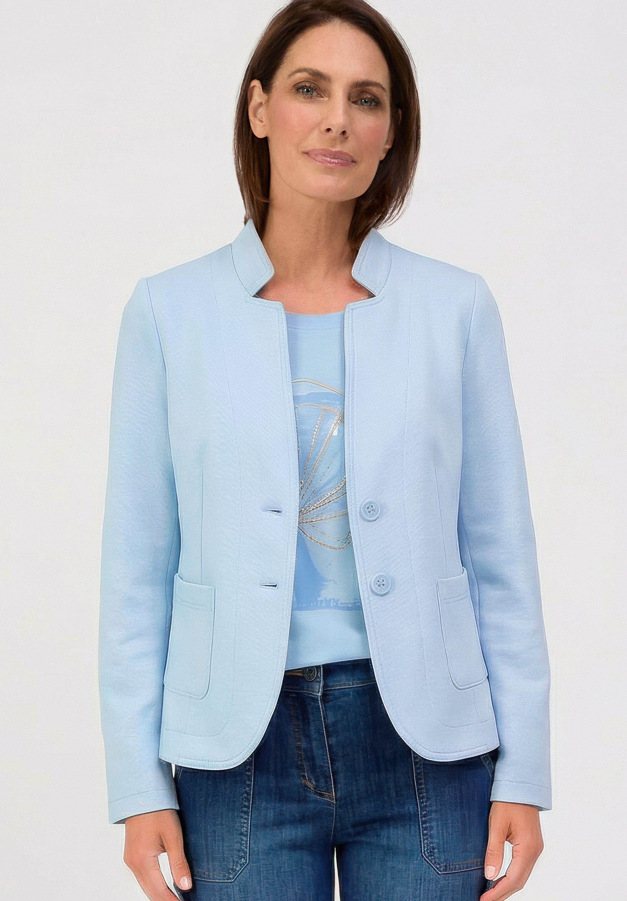 bianca Jackenblazer JOLIEN in modernem unifarbenen Jersey in Trendfarbe