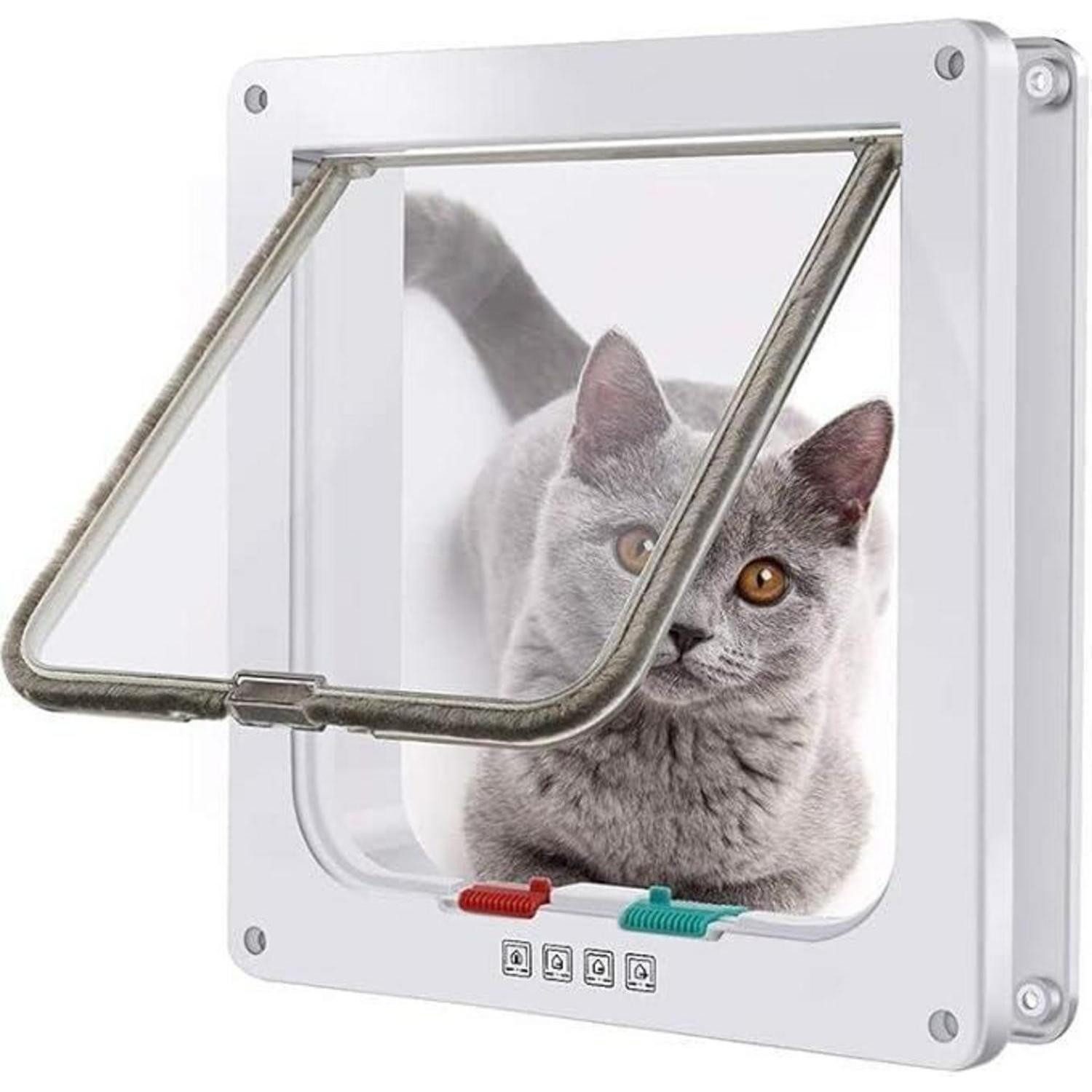 LuxusKollektion Katzenklappe Katzenklappe 4-Wege L transparent