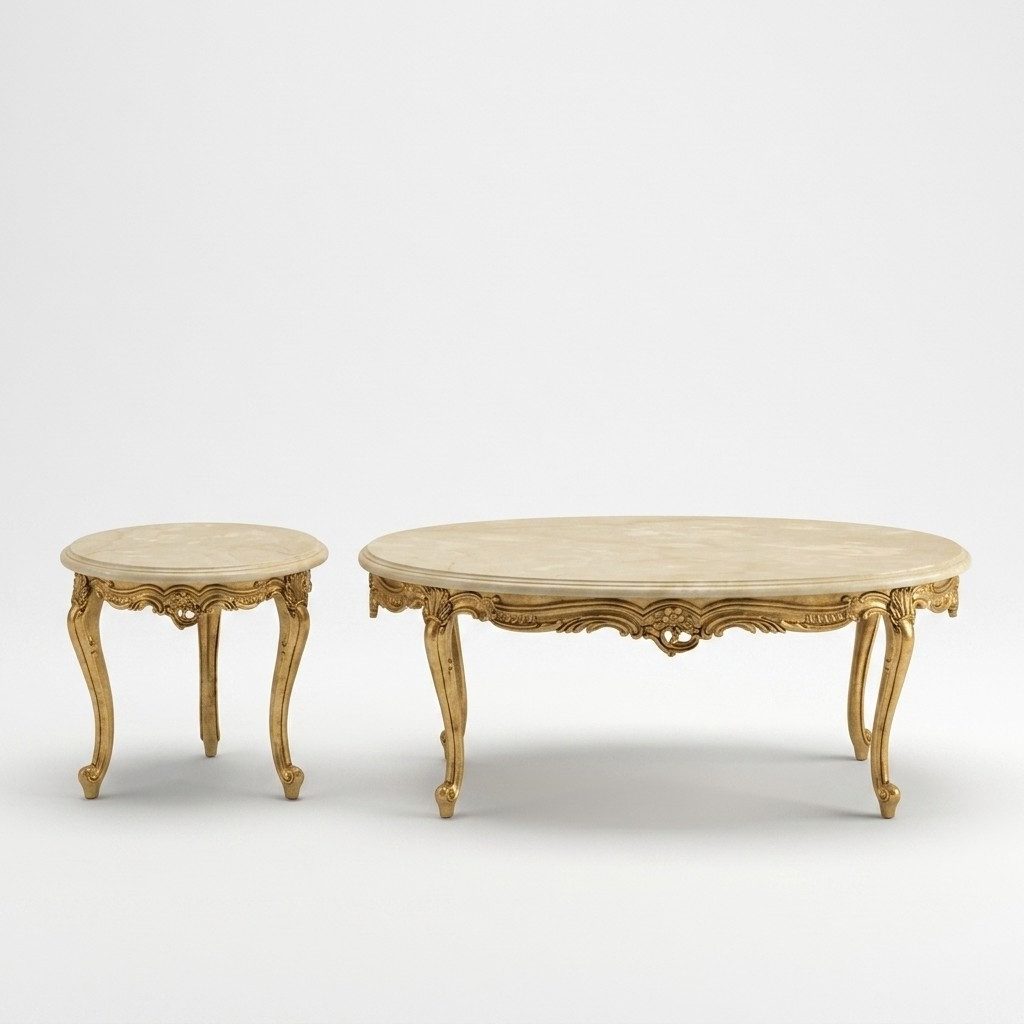 Xlmoebel Couchtisch Italienischer Wohnzimmertisch aus Holz mit elegantem Design (Packung, Couchtisch), Hergestellt in Europa