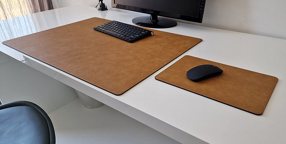 Profi Mats Schreibtischunterlage Just Kunst Leder mit Mauspad in 3 Grössen und in 7 Цвета(ов)