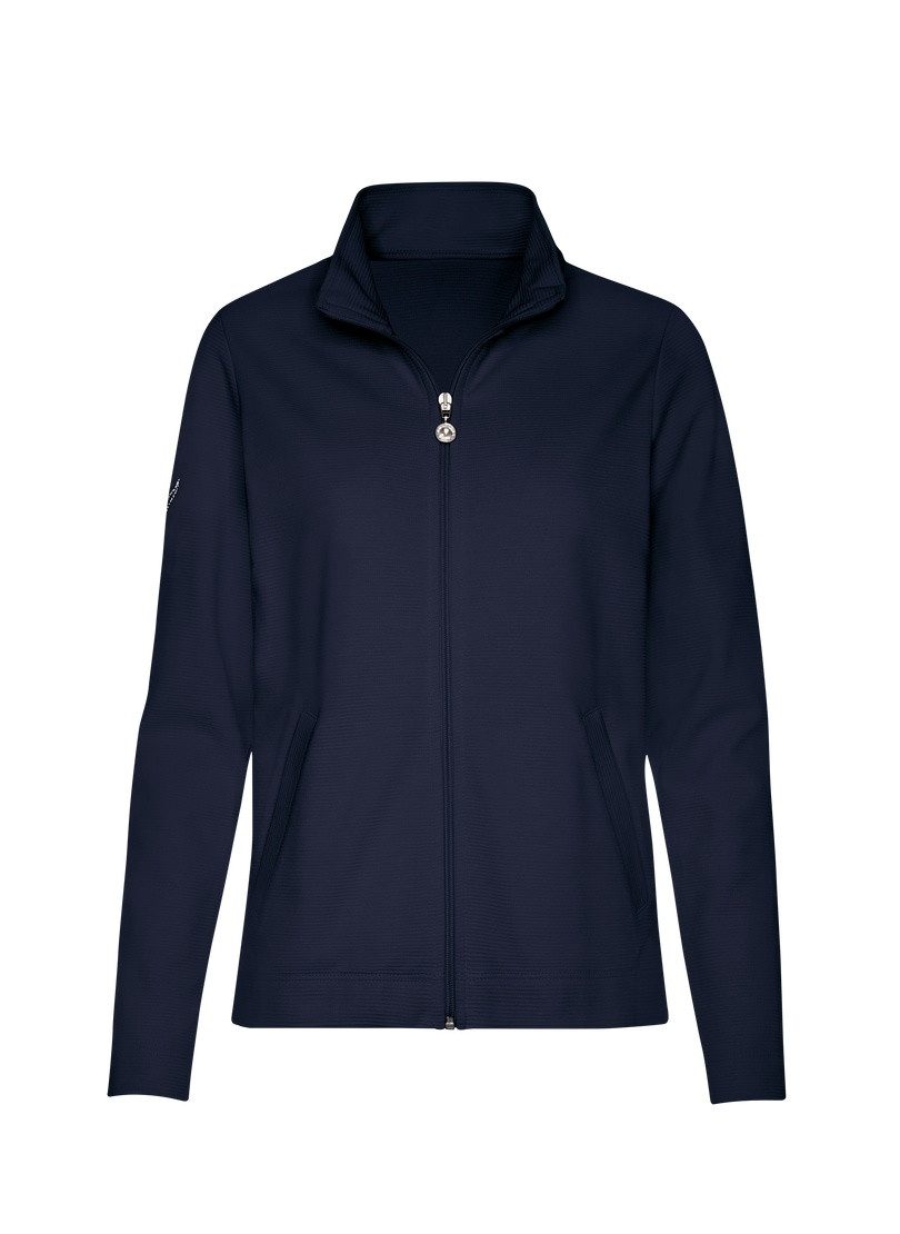 Trigema Sweatjacke TRIGEMA Jacke mit funkelnden Strass-Steinen (1-tlg)