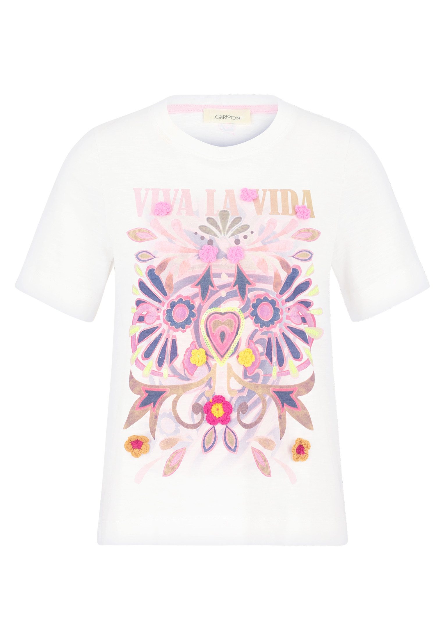 Cartoon Kurzarmshirt Cartoon Damen Printshirt mit günstig online kaufen