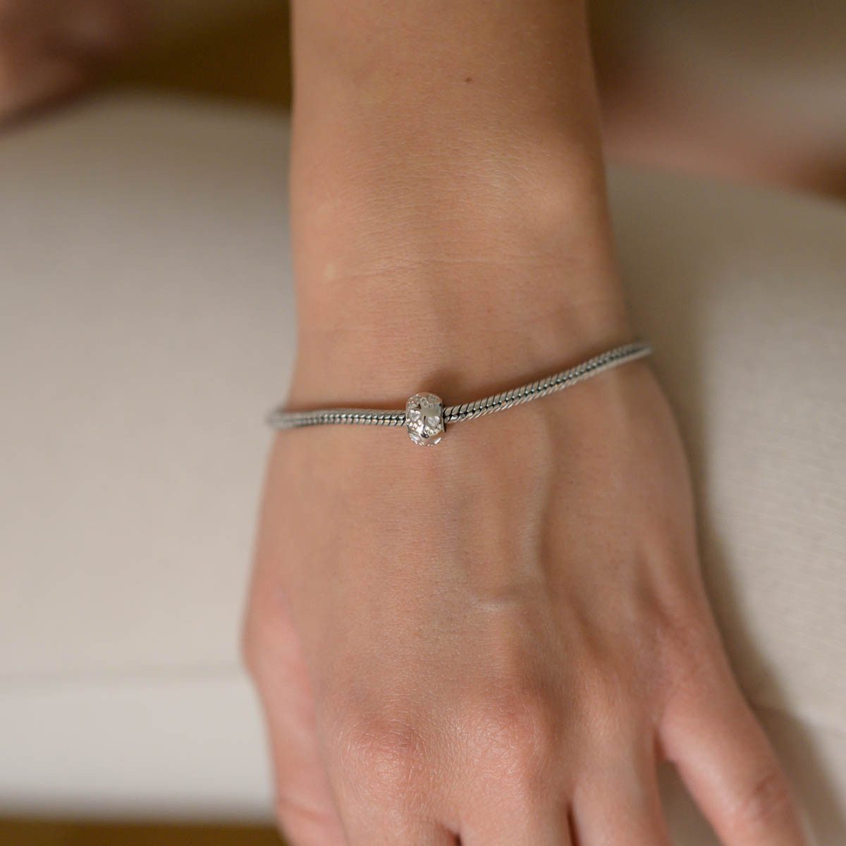 Materia Bead Silberperle Kugel Pfoten Tierpfoten Haustier 93, 925 Sterling Silber, rhodiniert