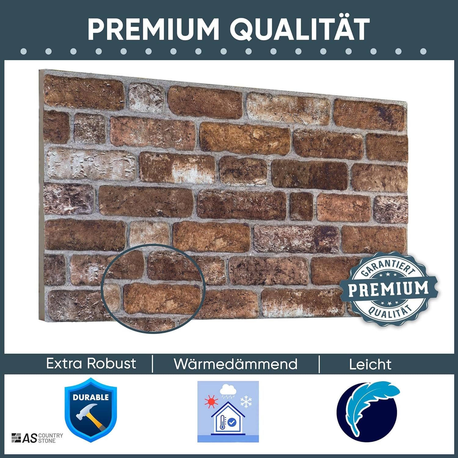ASCountrystone Wandpaneel Backsteinoptik, BxL: 50,00x100,00 cm, 0,50 qm günstig online kaufen
