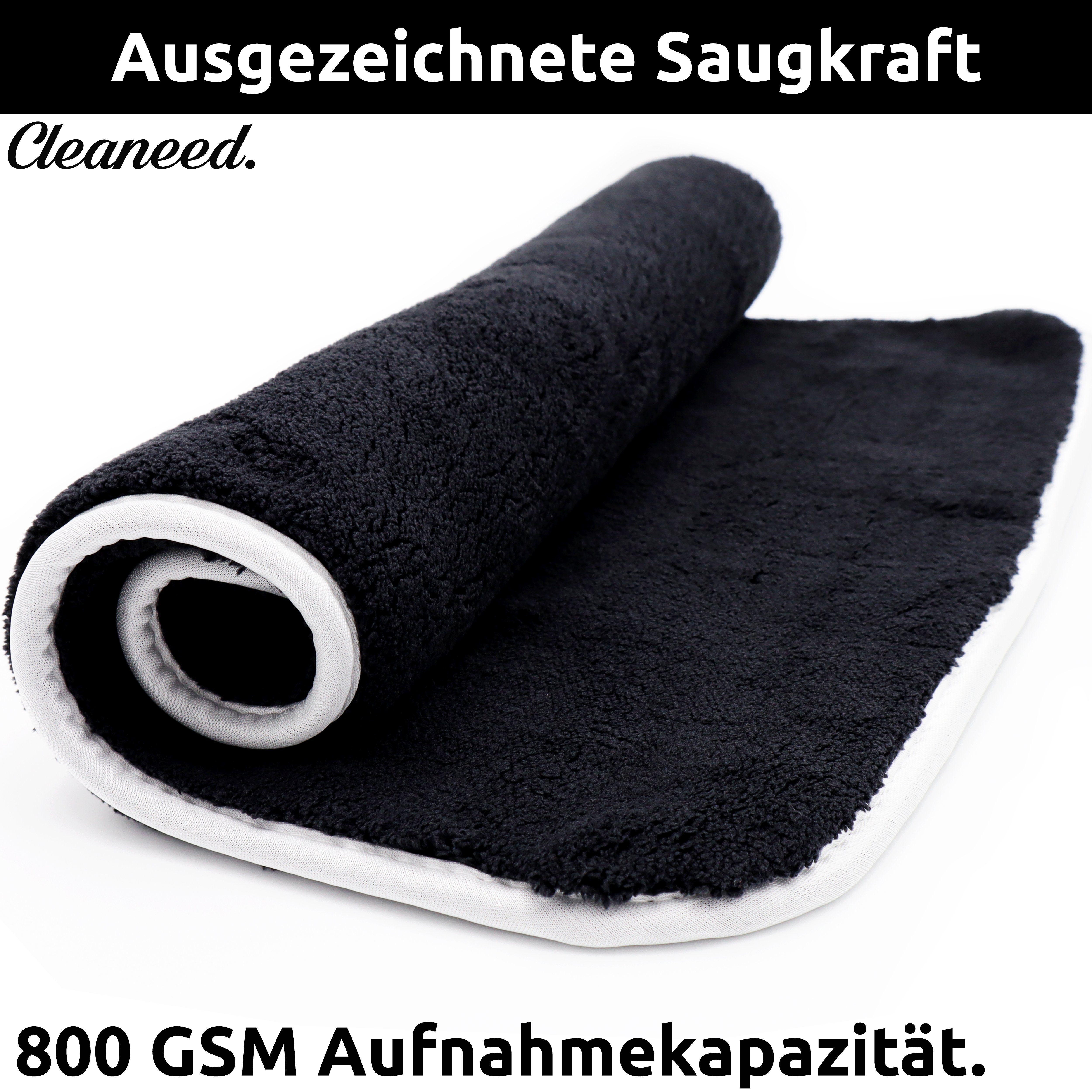 Set [800GSM] Fusselfrei, Saugstark flauschig & Mikrofasertücher Cleaneed Extra Extra Mikrofasertuch Kratzfrei) - Saugstark, (1-tlg.,