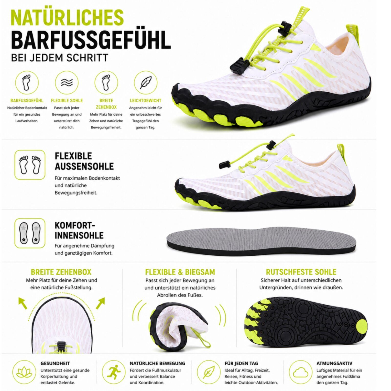 DOTALES Activestep Barfußschuhe Damen & Herren Barfußschuhe Barfußschuh Minimalschuhe